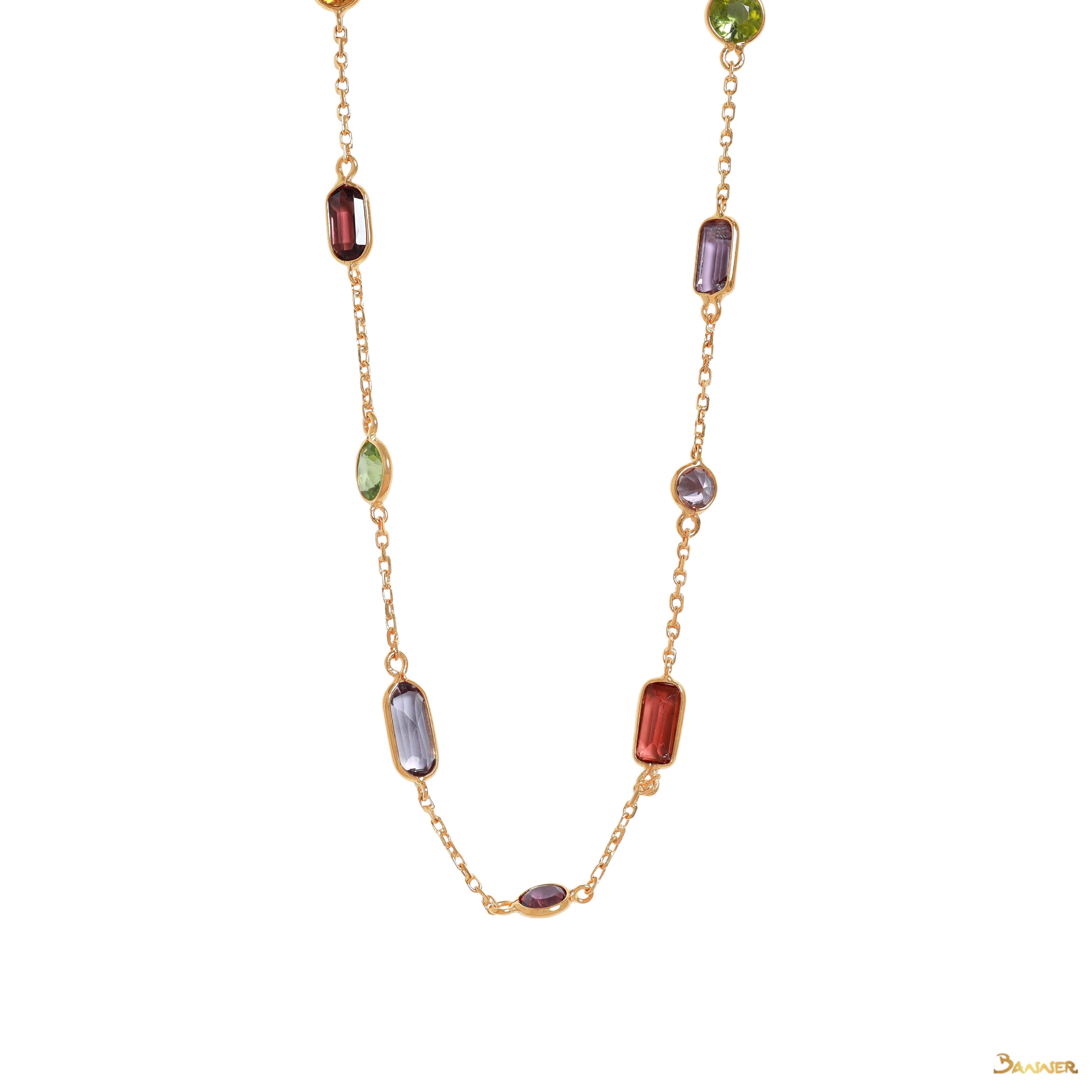 Multi-color Spinel Opera Necklace