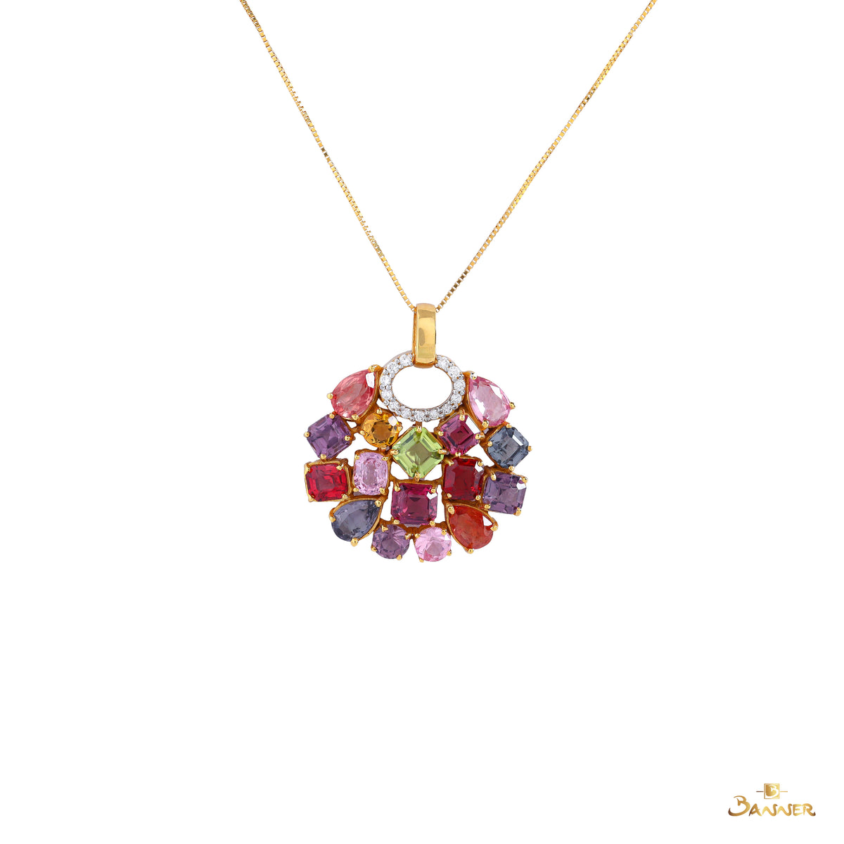 Multi Colored Spinel Eternal Bloom Pendant