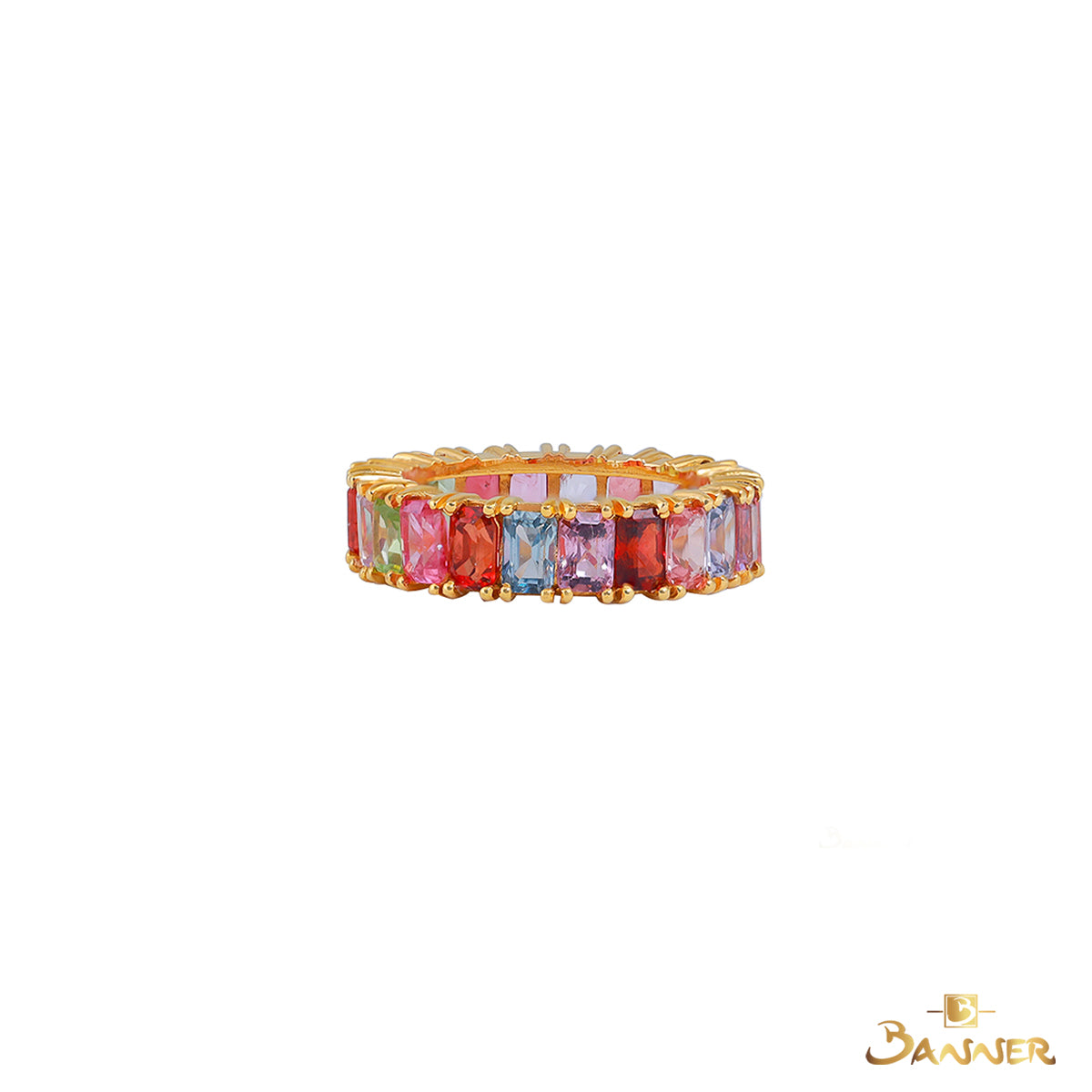 Multi-Color Spinel Eternity Ring
