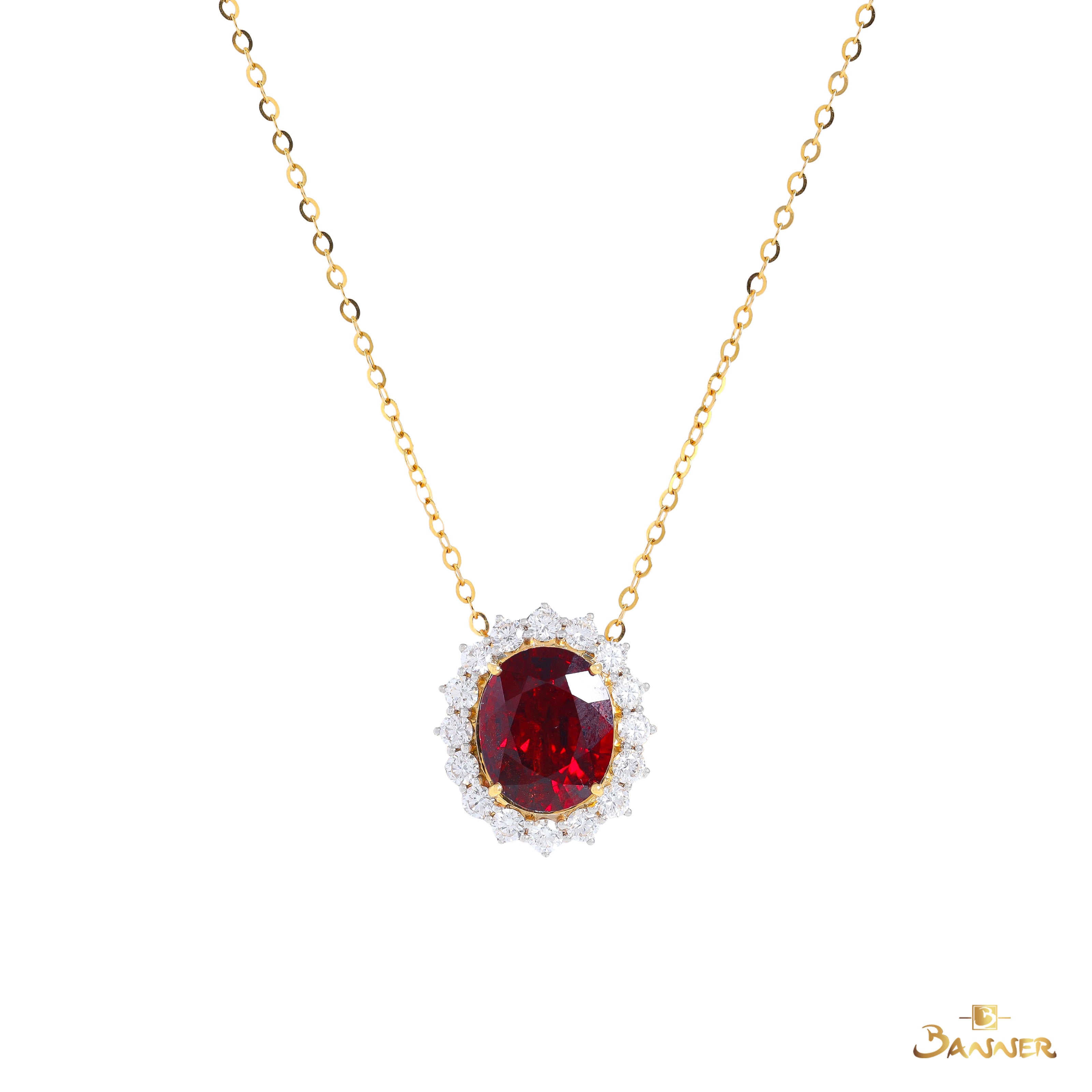 Spinel and Diamond Diana Ring & Pendant