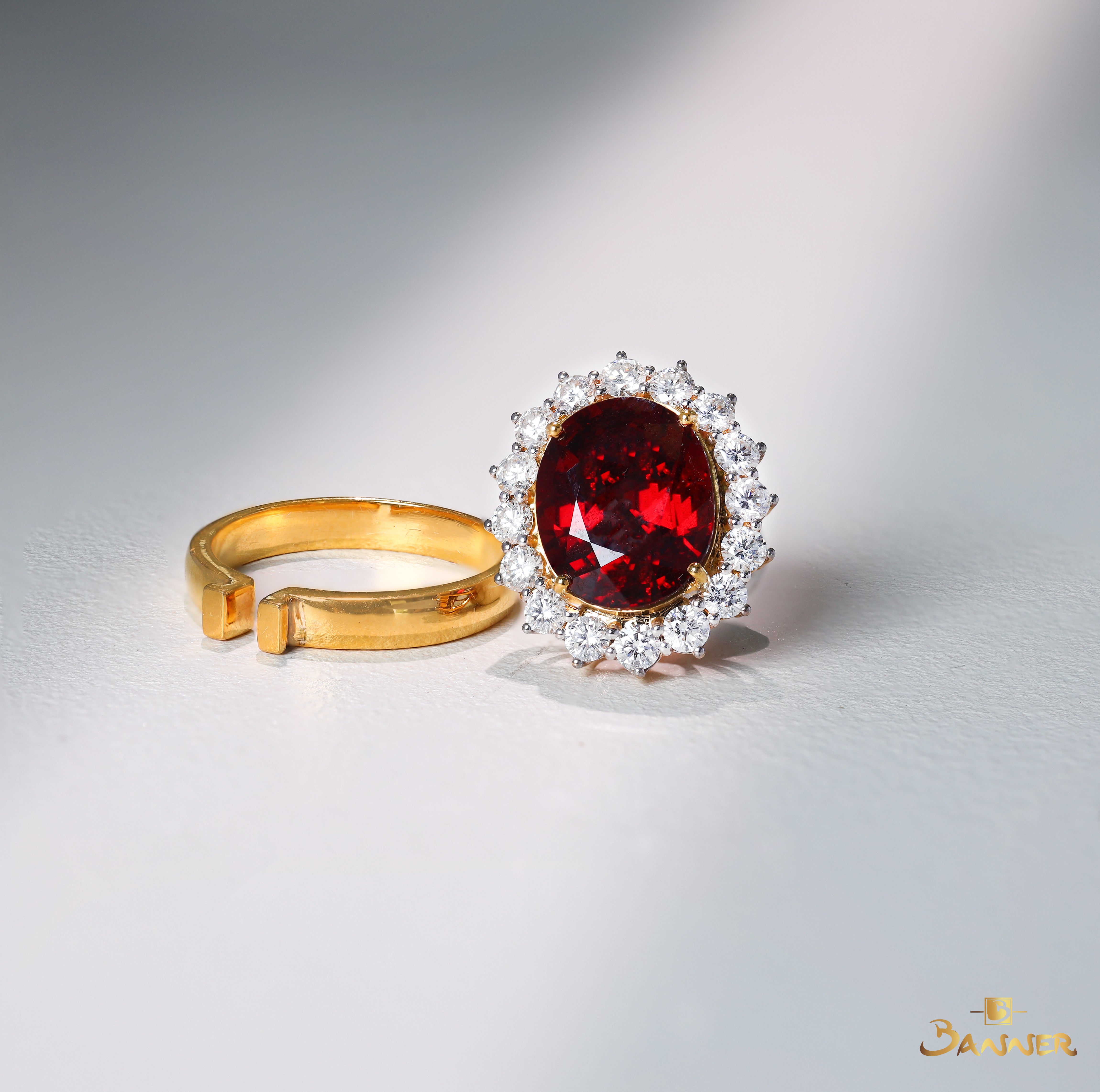 Spinel and Diamond Diana Ring & Pendant