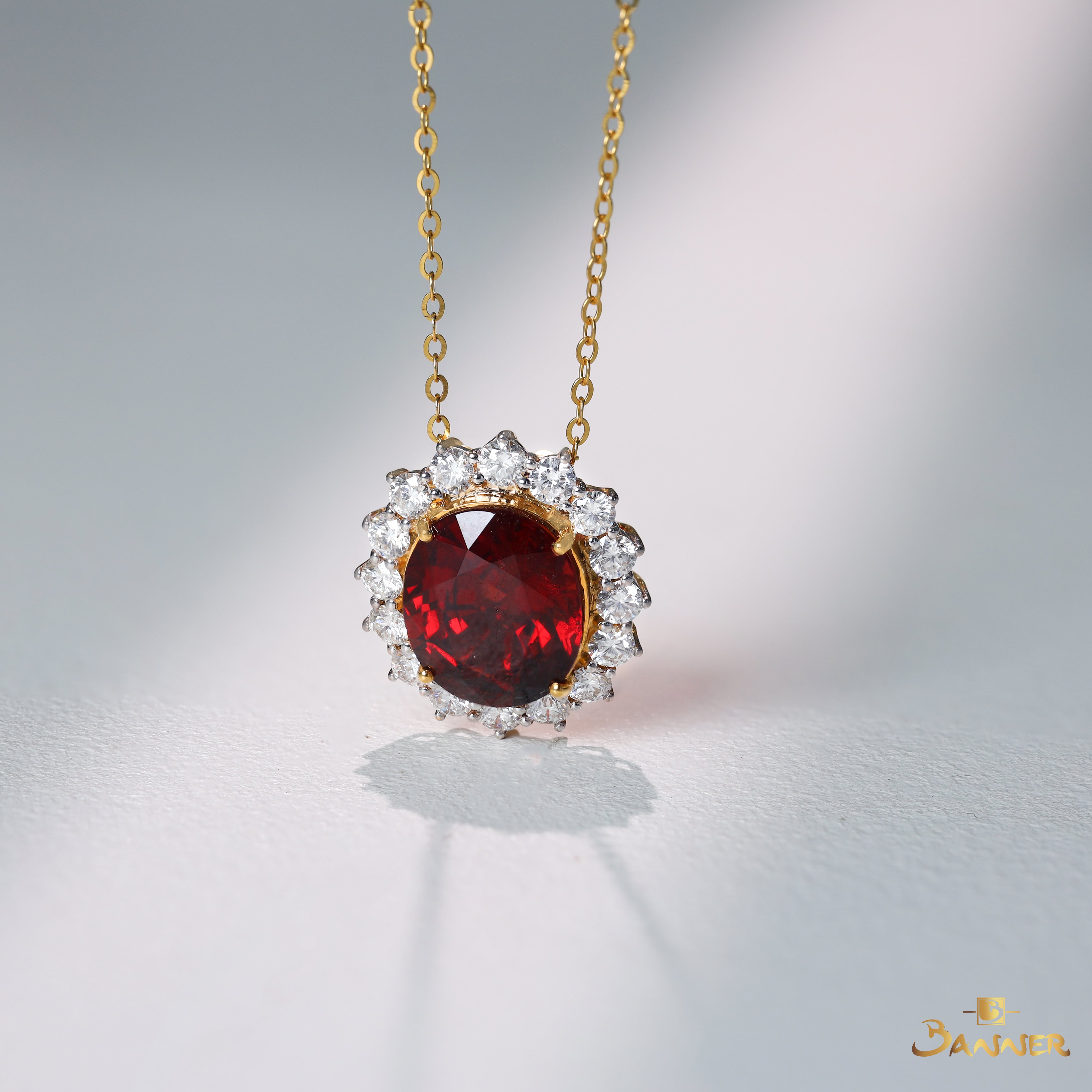 Spinel and Diamond Diana Ring & Pendant