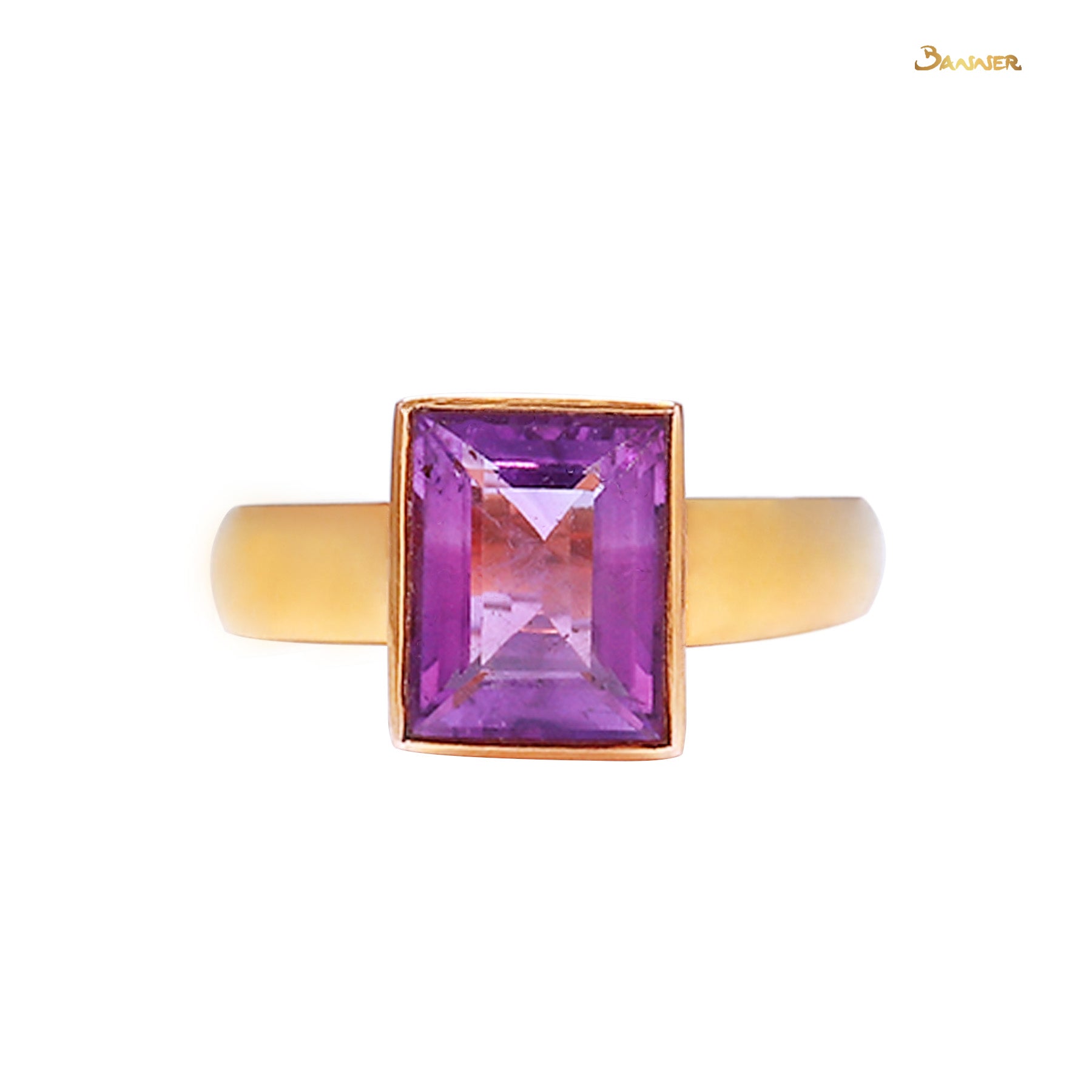 Emerald-cut Amethyst Ring