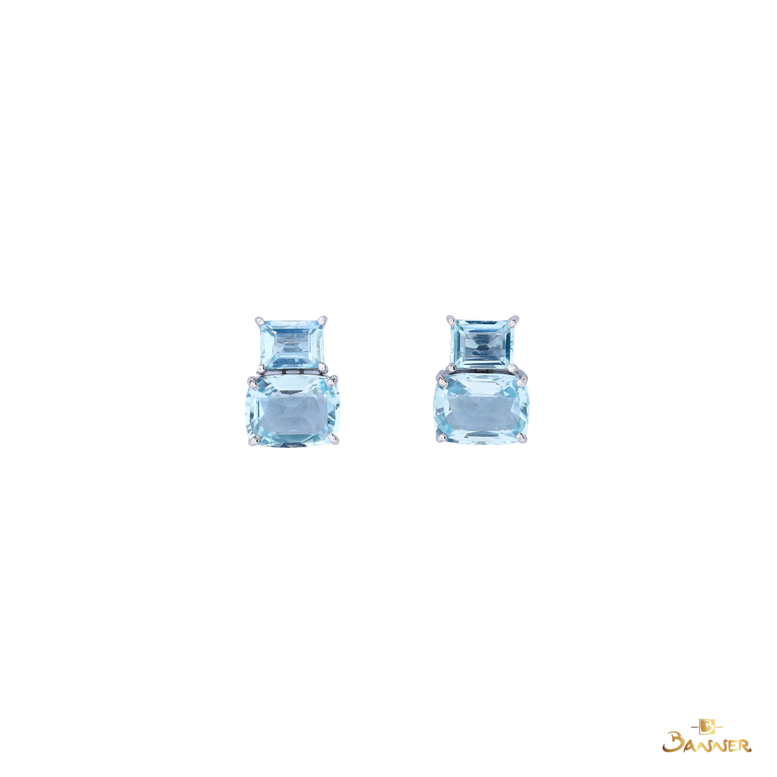 Aquamarine 2-step Earrings