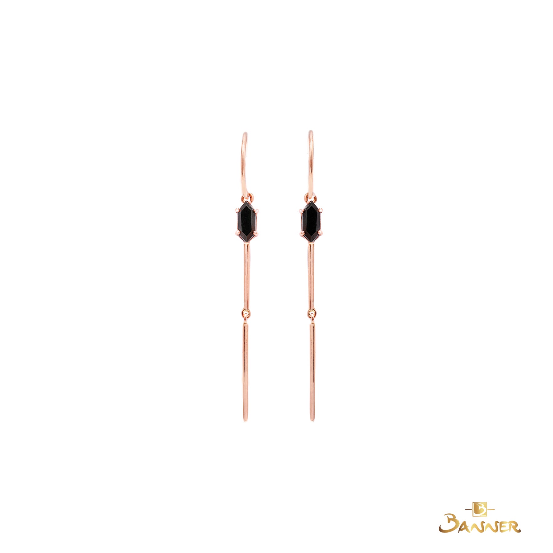 Black Jade Dangle Earrings