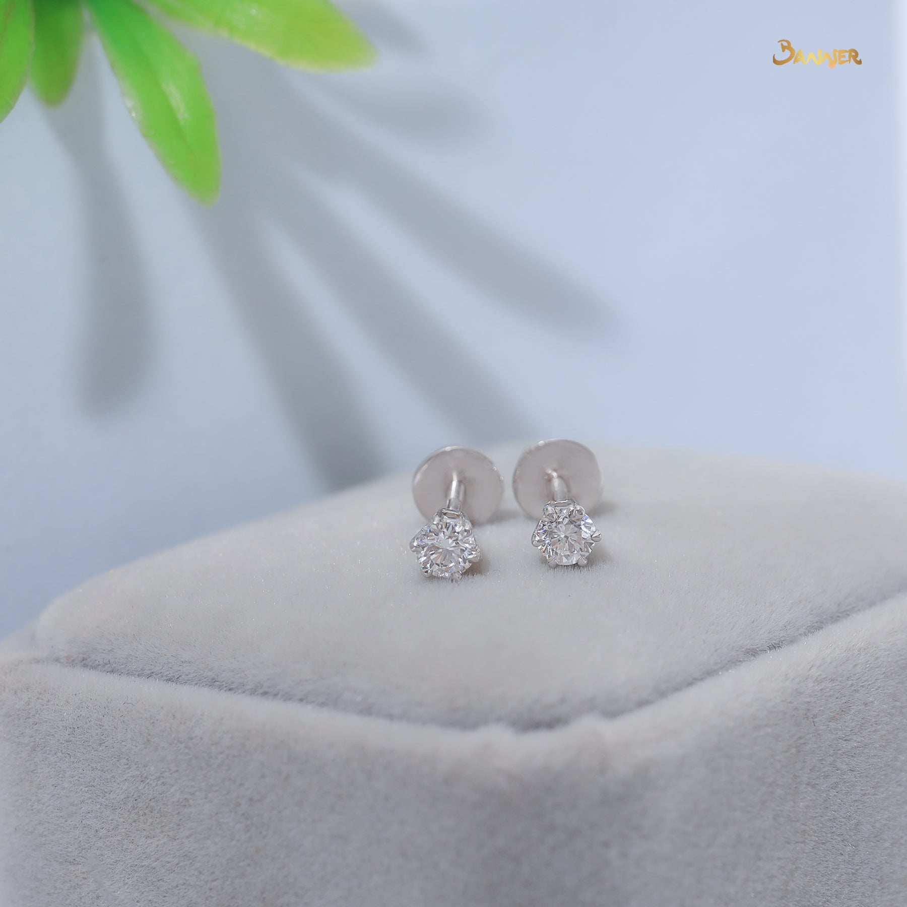 Diamond 6-Prong Stud Earrings