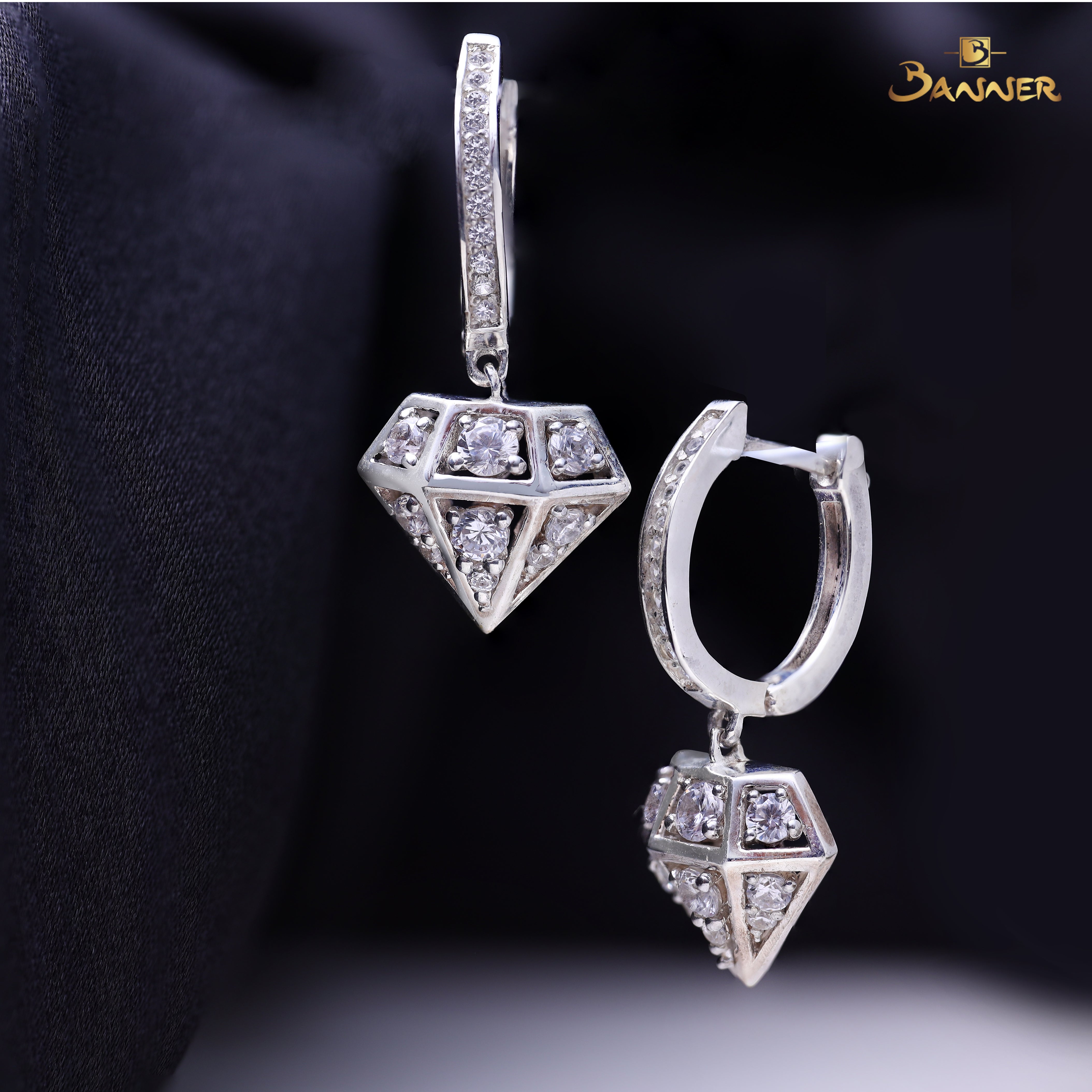 Diamond Hexara Earrings