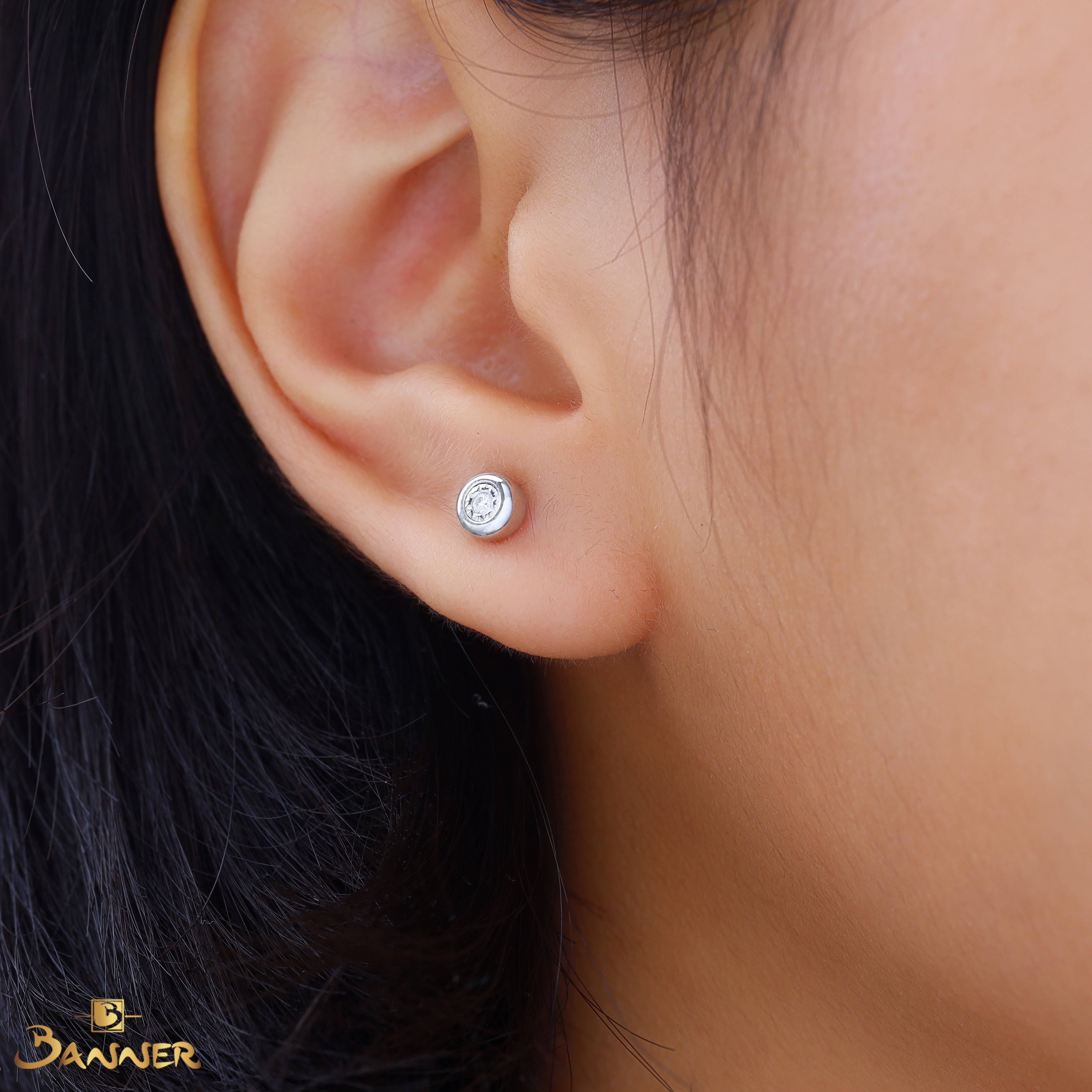 Diamond Solitaire Earrings
