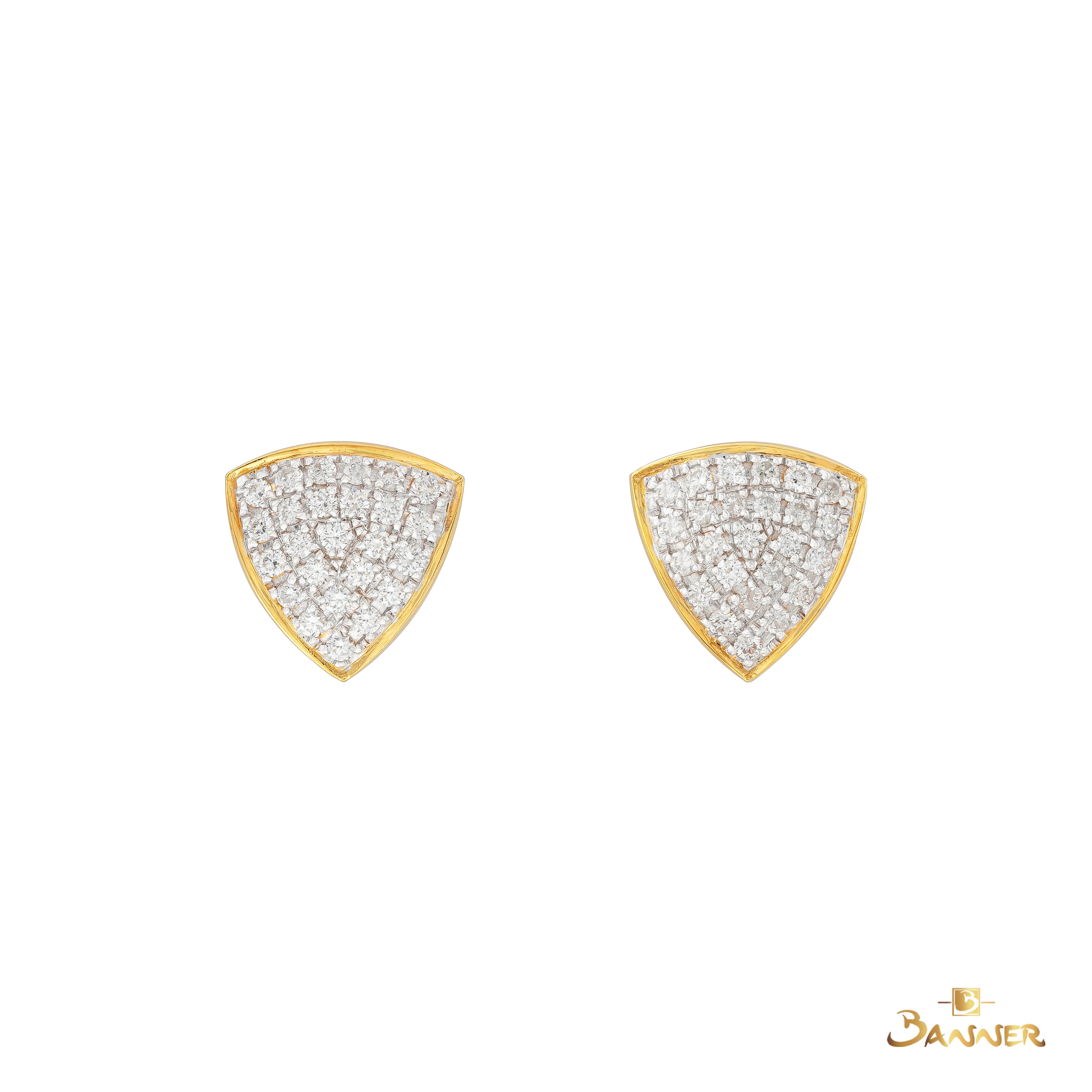 Diamond Pave Triangle Earrings