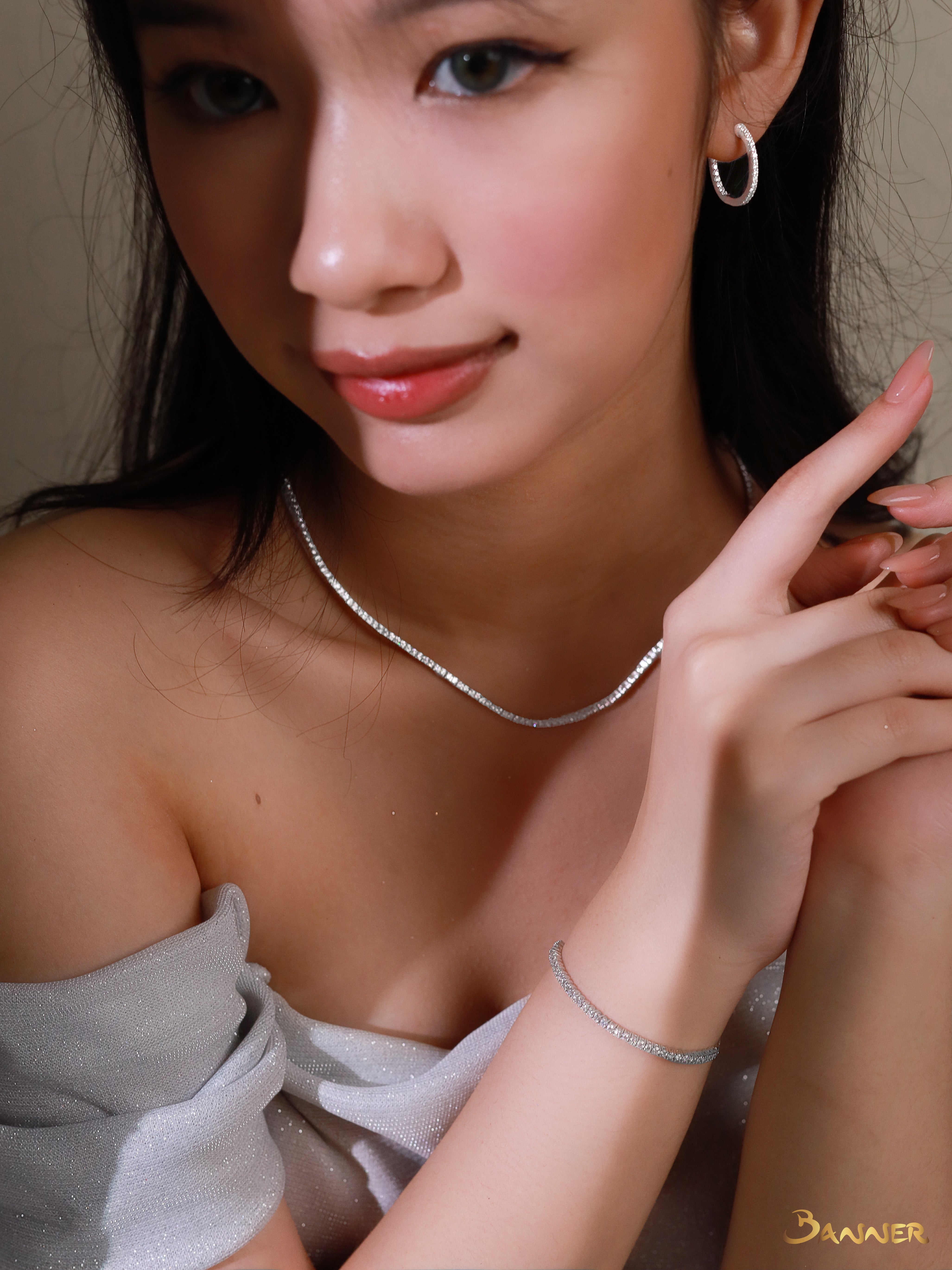 Diamond Tennis Necklace (B)