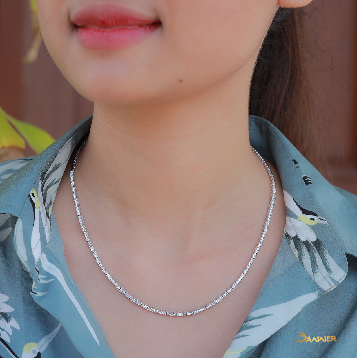 Diamond Tennis Necklace (B)