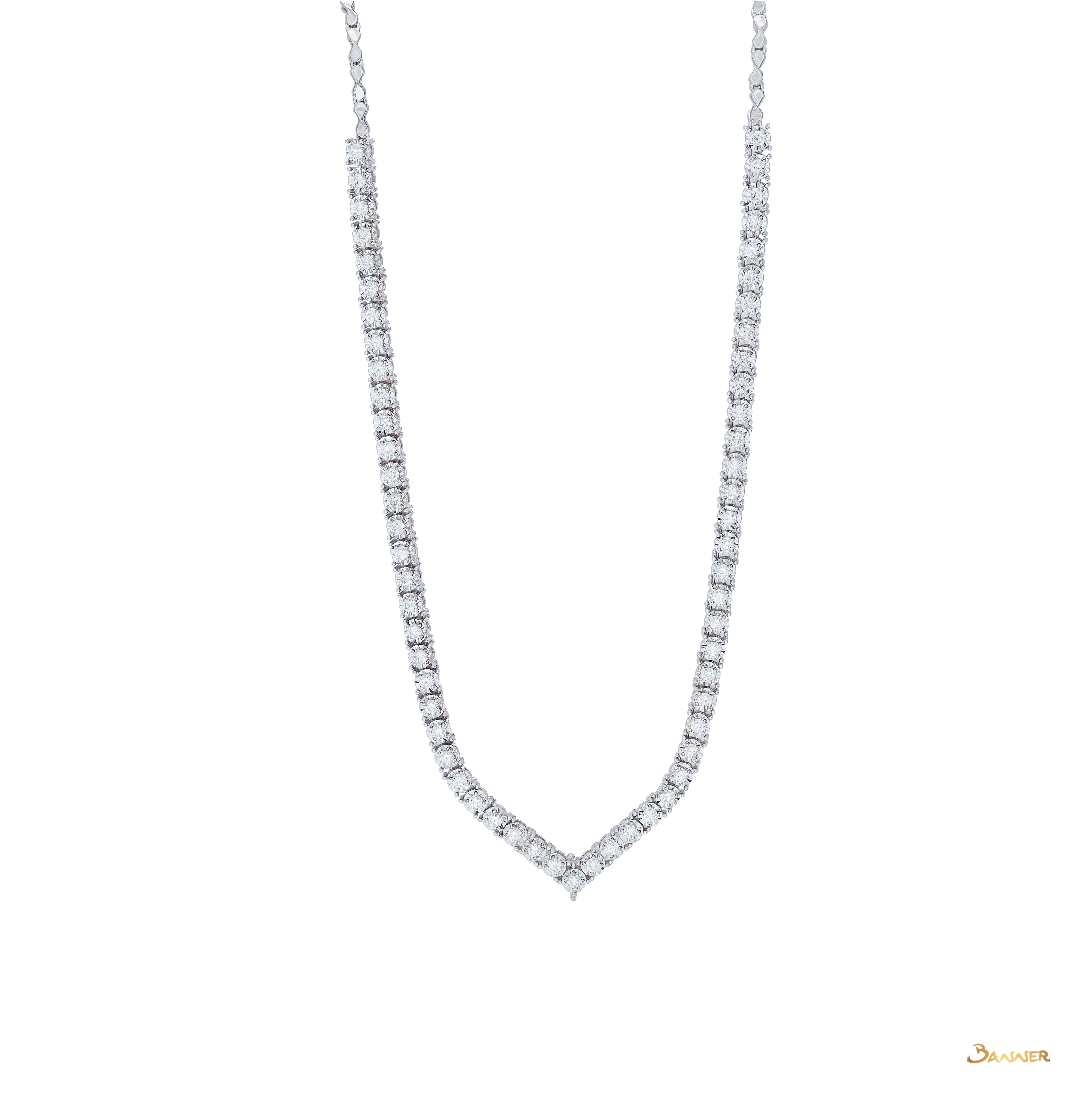 Diamond V-Shape Necklace