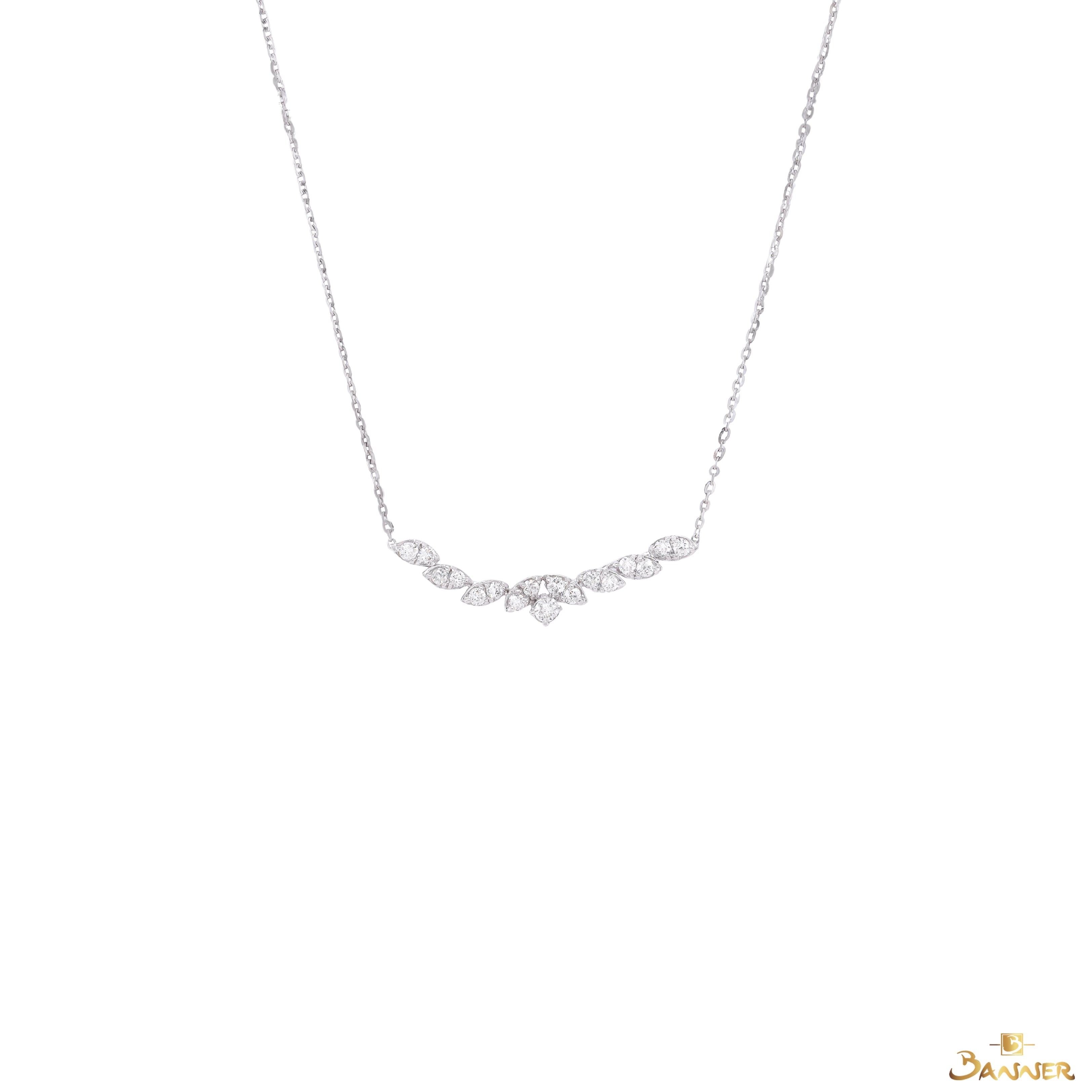 Diamond Floral Necklace