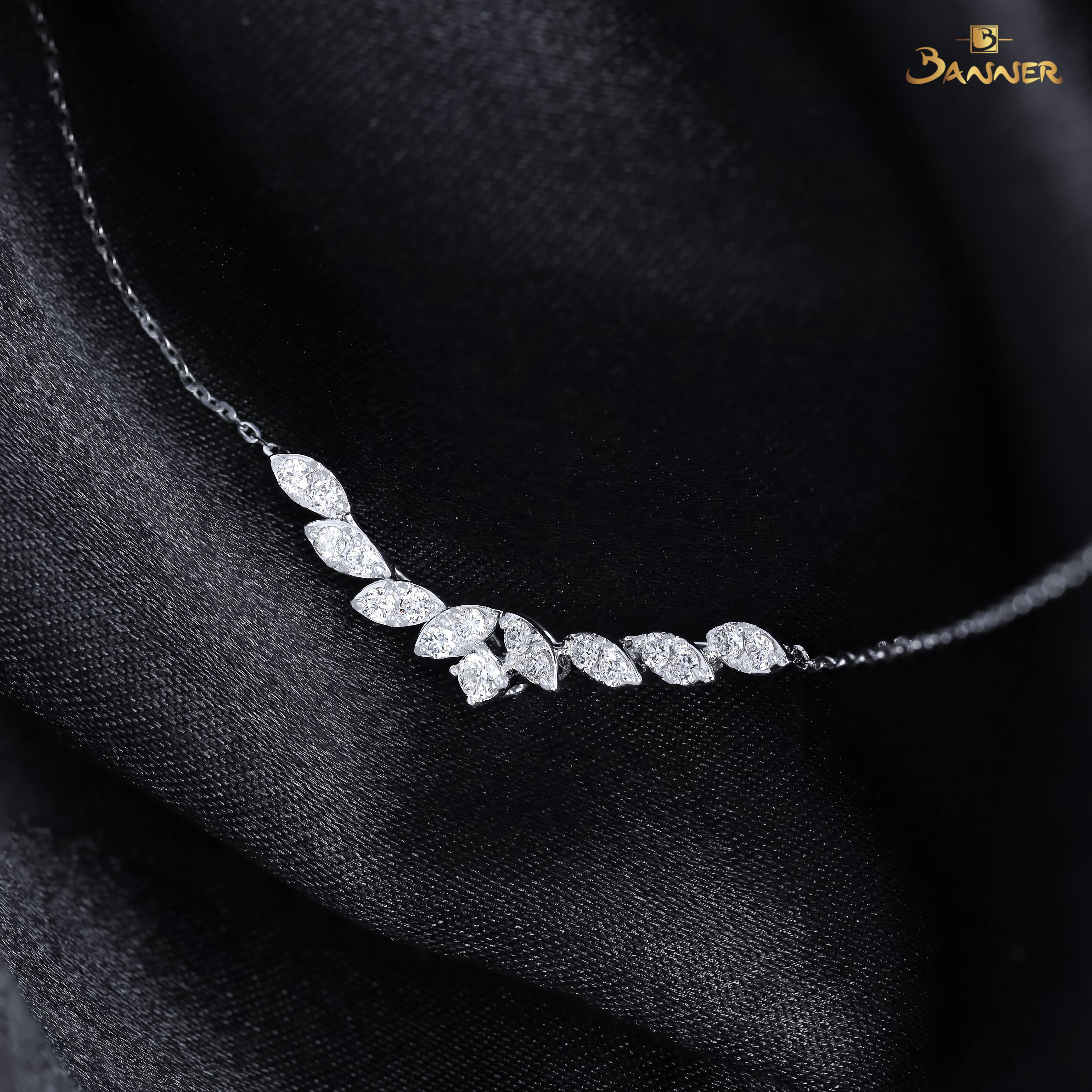 Diamond Floral Necklace