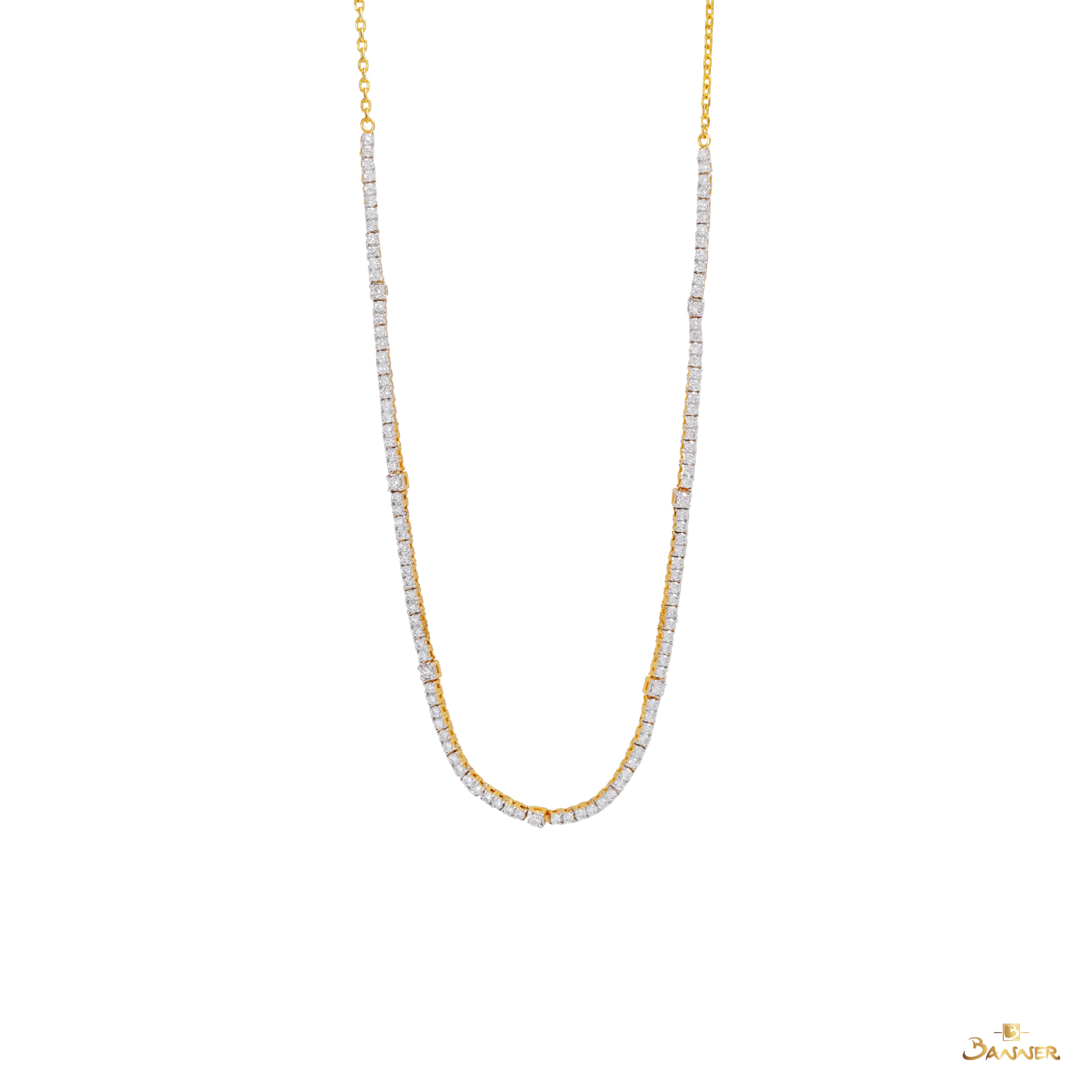 Diamond Tennis Necklace (B)