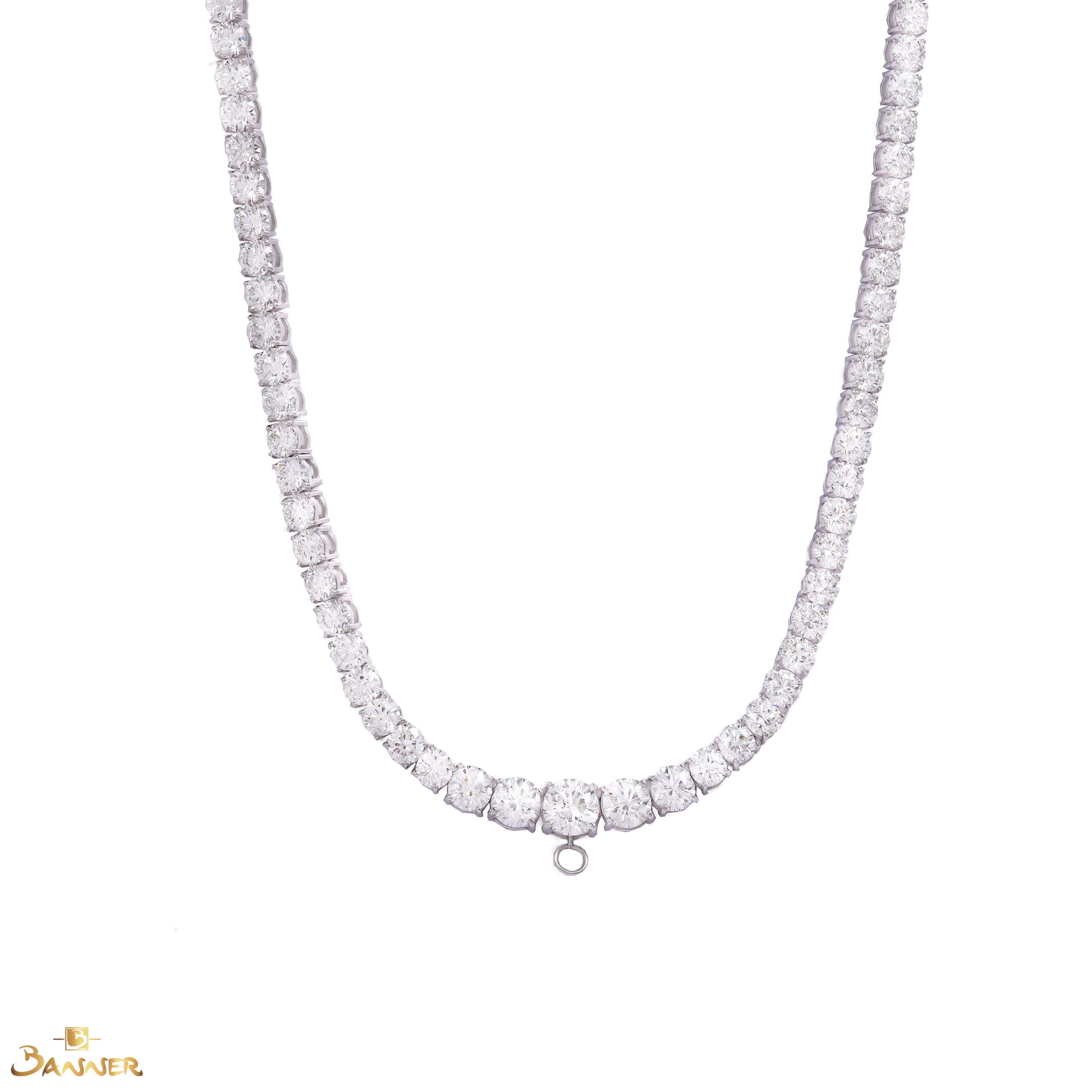 Diamond GIA Graduated Tennis Necklace