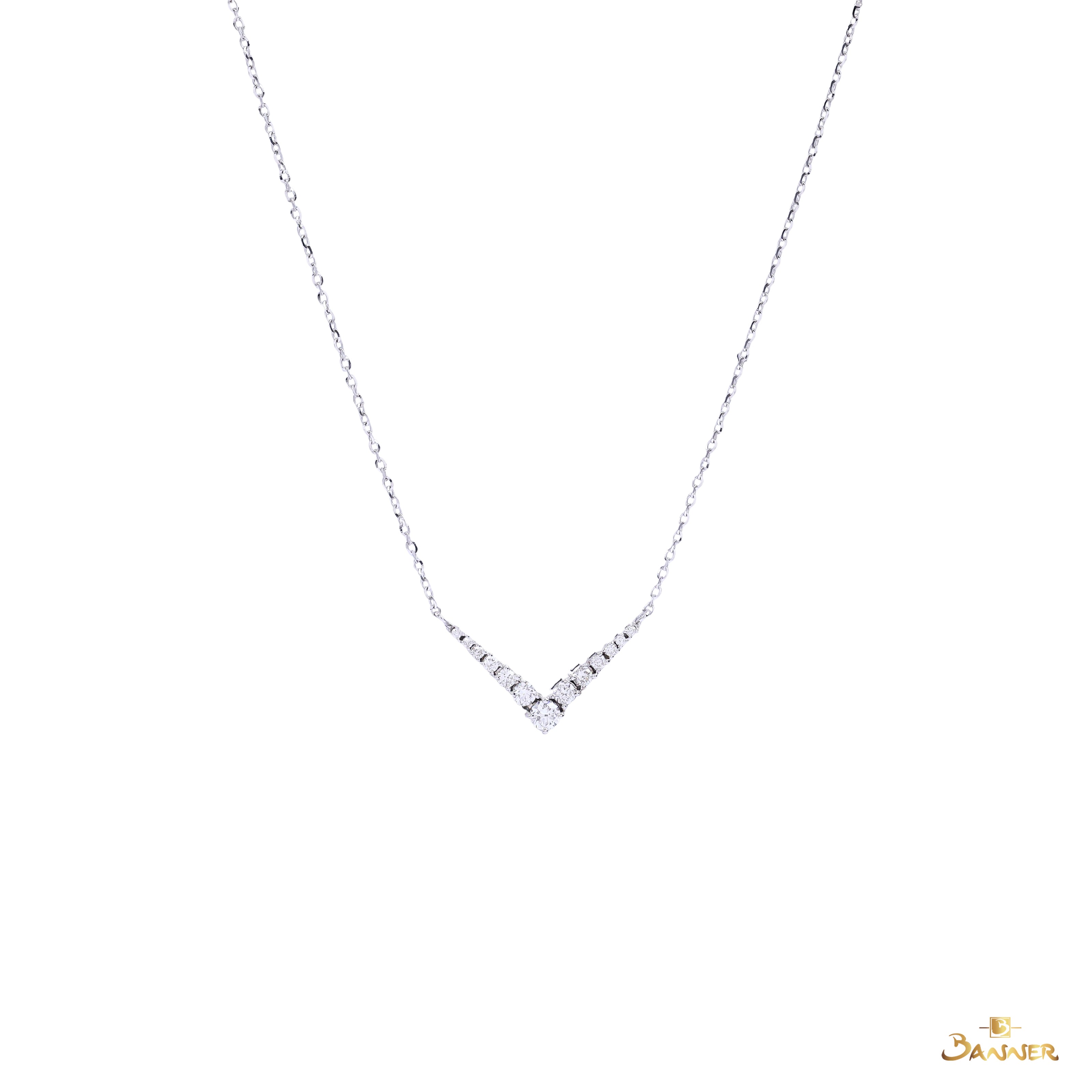 Diamond V-Bar Necklace