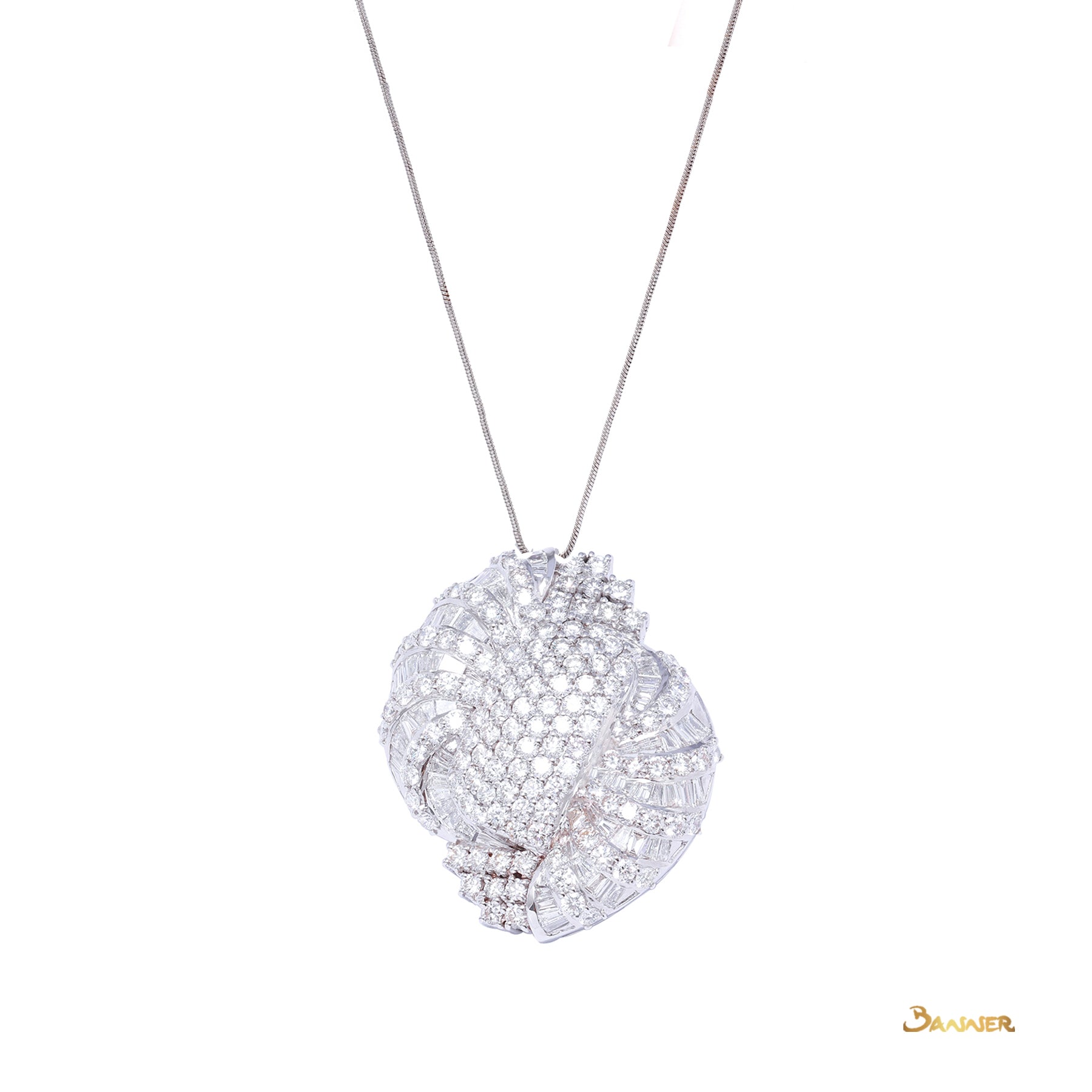 Diamond Pendant and Brooch