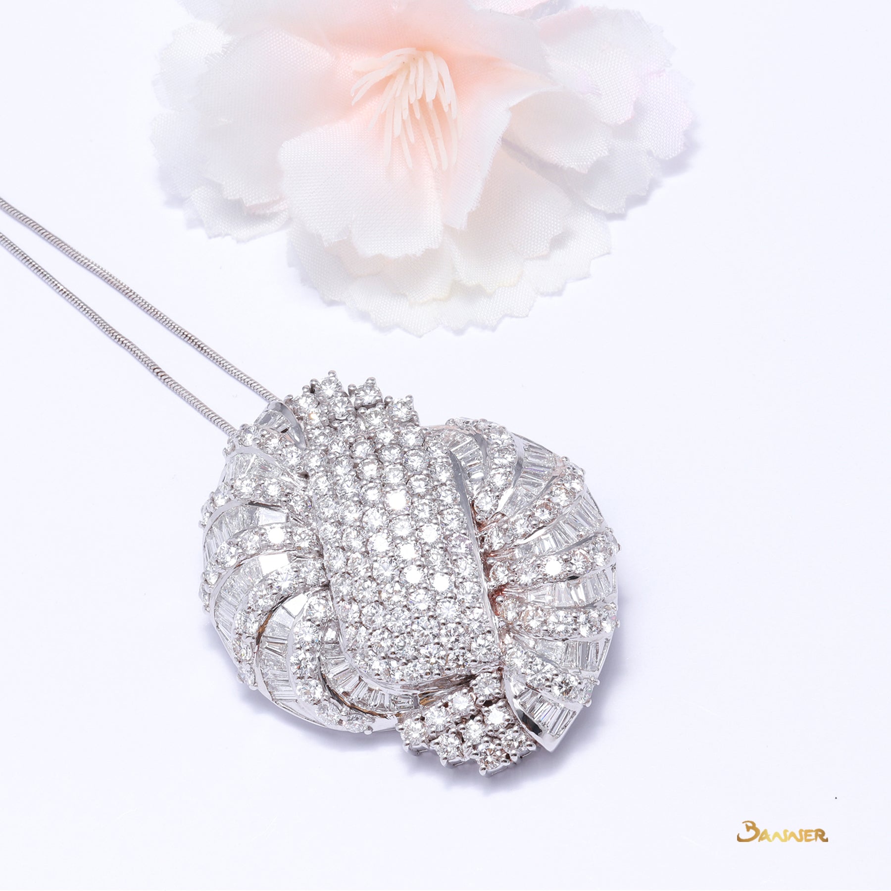 Diamond Pendant and Brooch