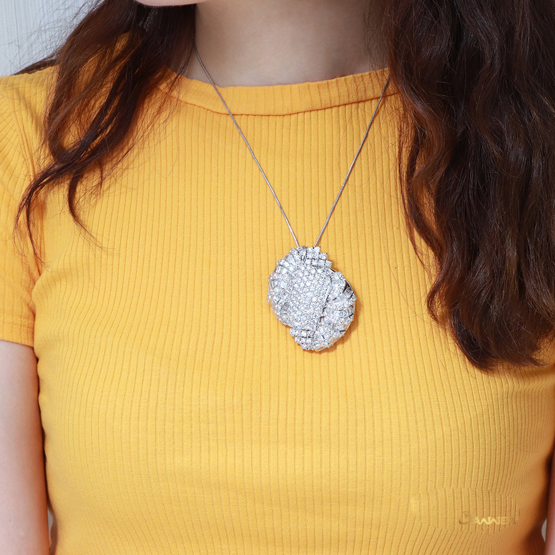 Diamond Pendant and Brooch