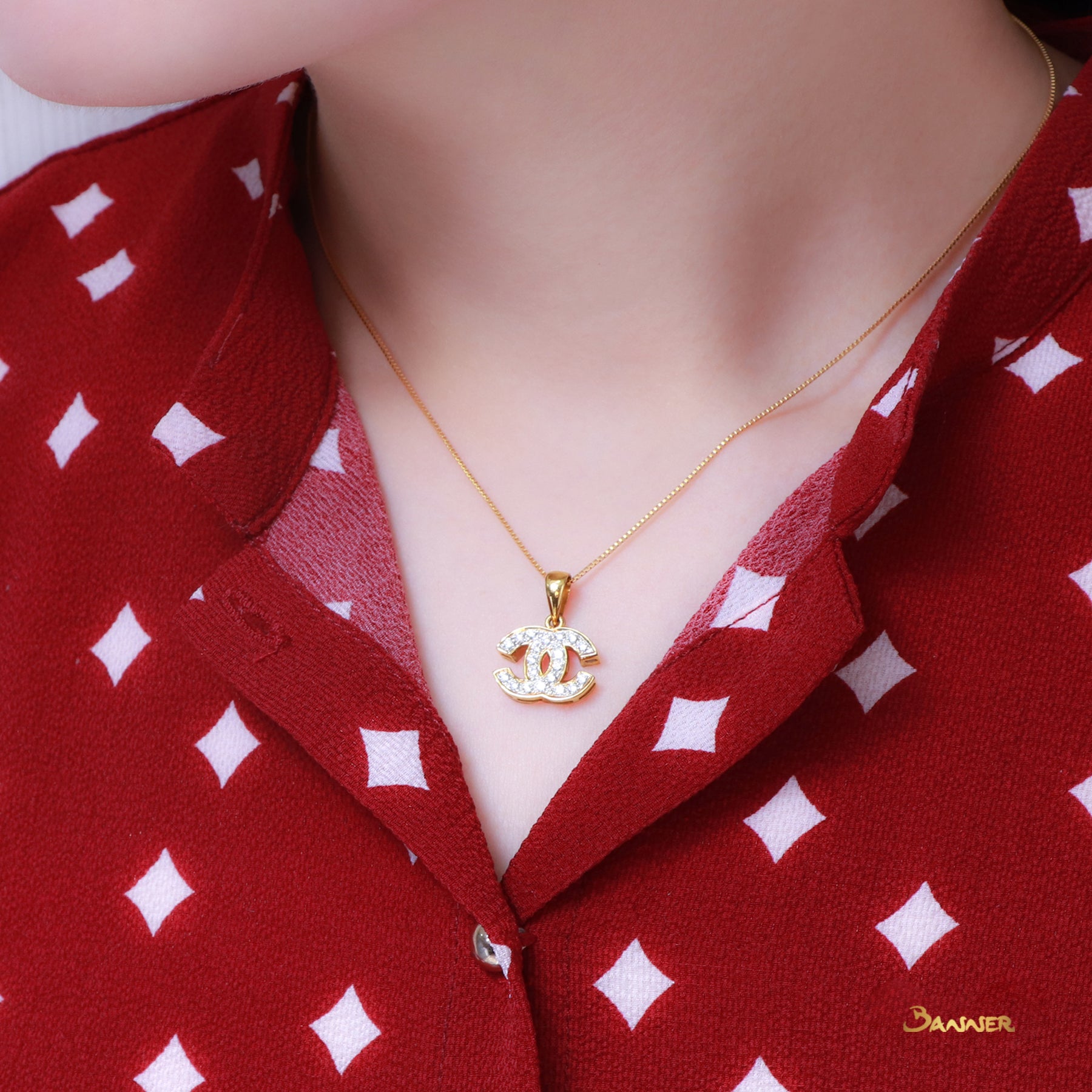 Diamond Channel Pendant