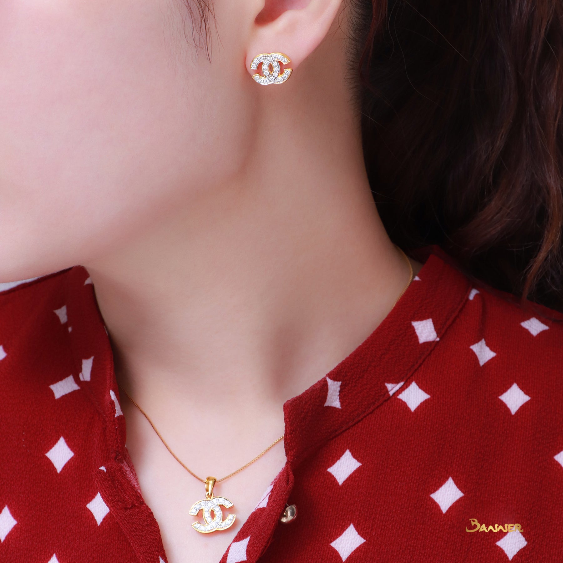 Diamond Channel Pendant