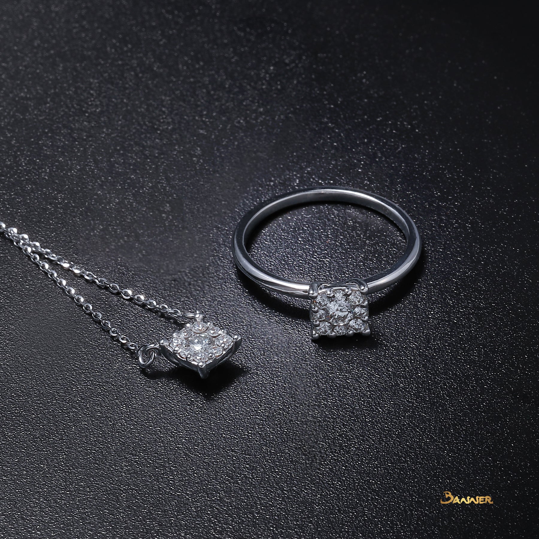Diamond Invisible Setting Ring