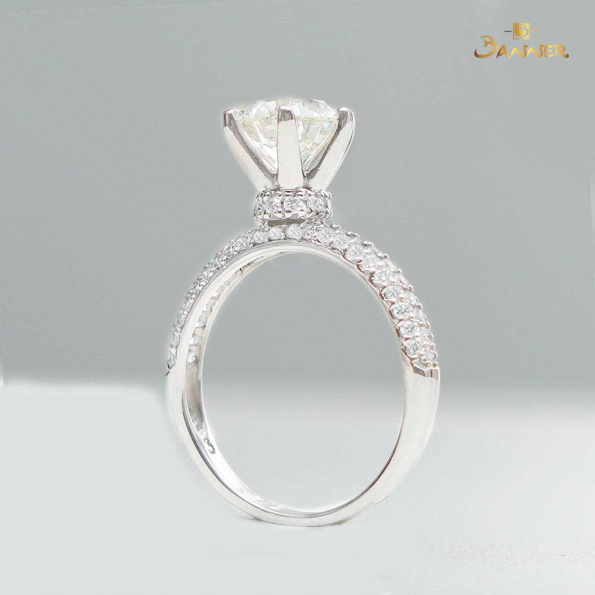 Diamond GIA Hidden Halo Engagement Ring