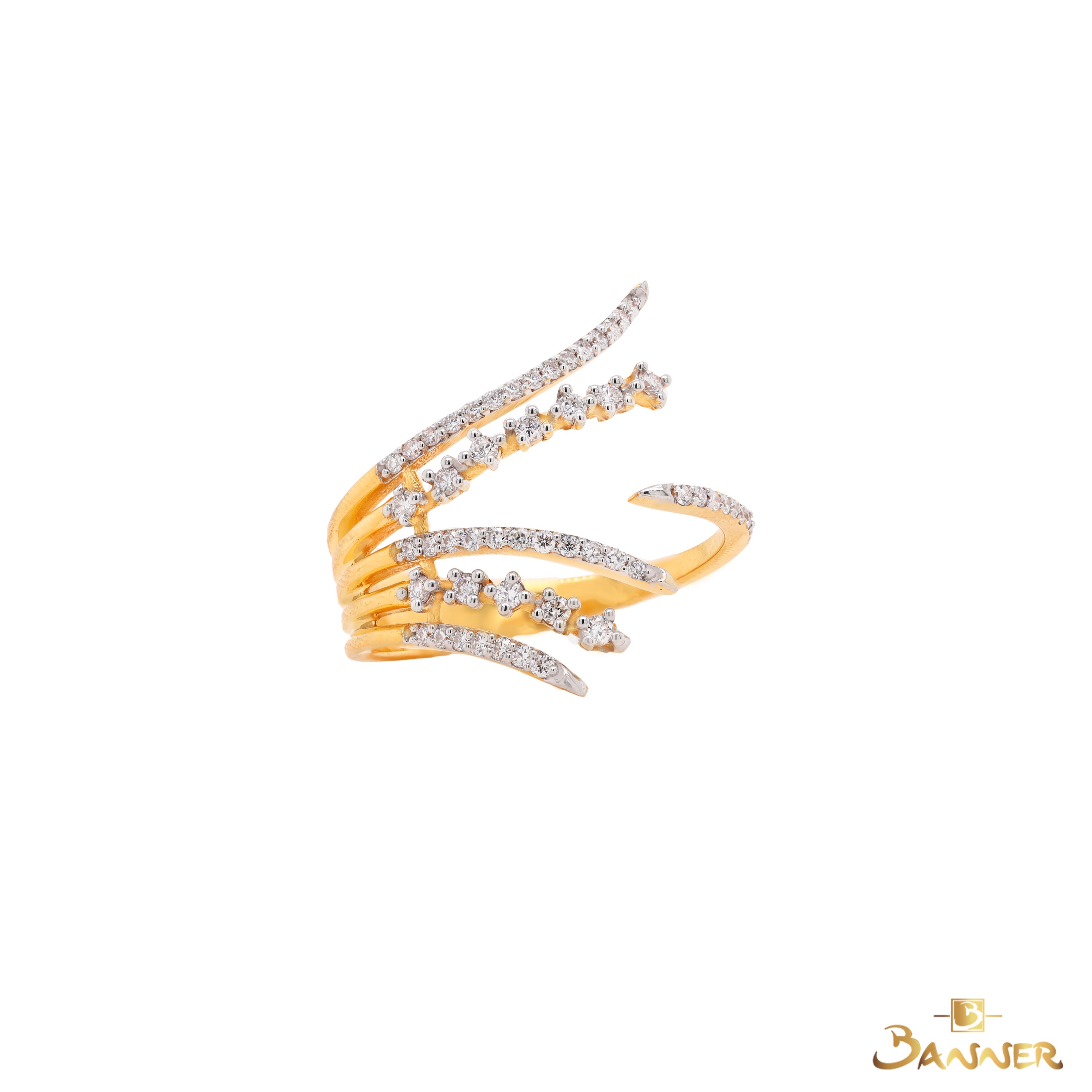 Diamond Radiant Flow Ring