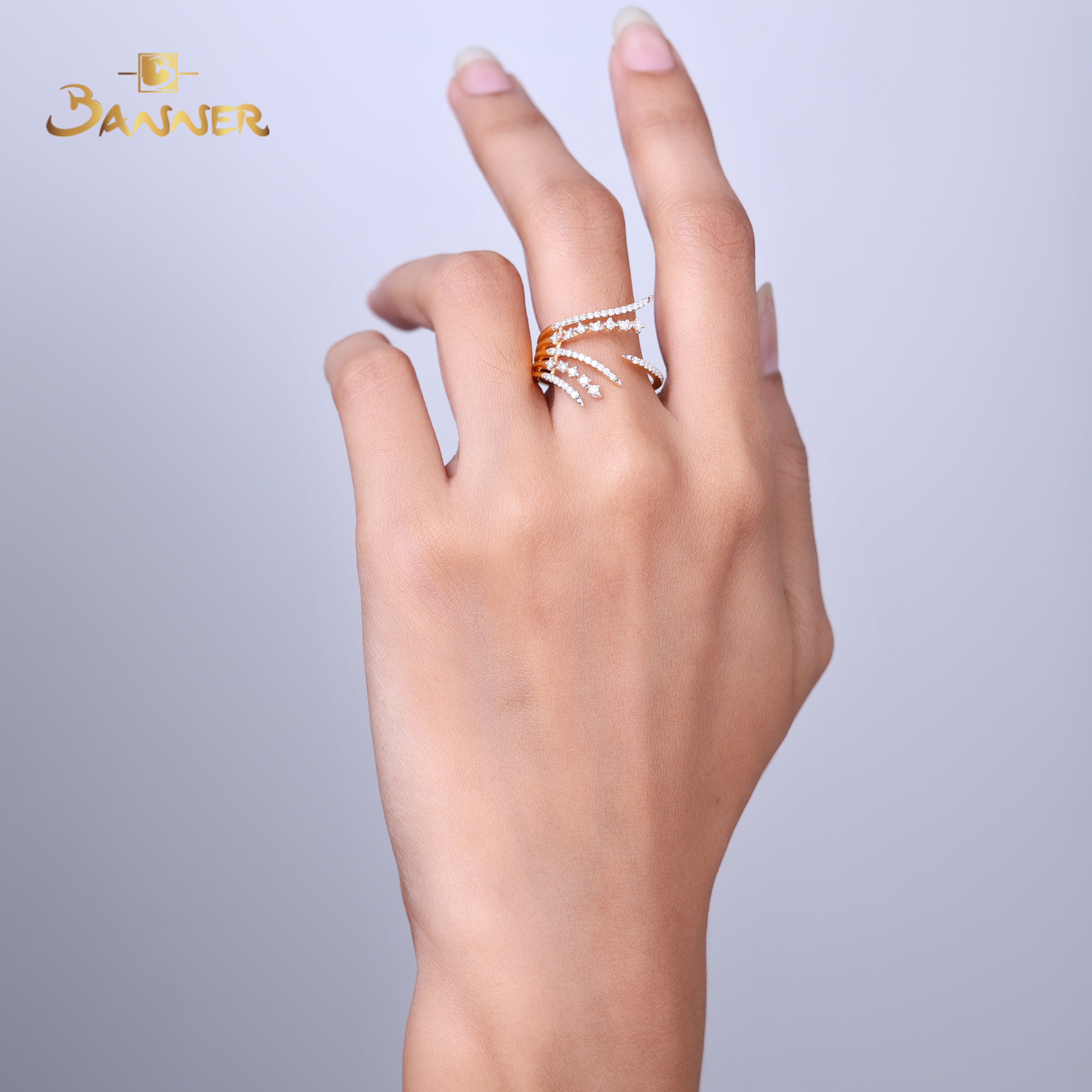 Diamond Radiant Flow Ring