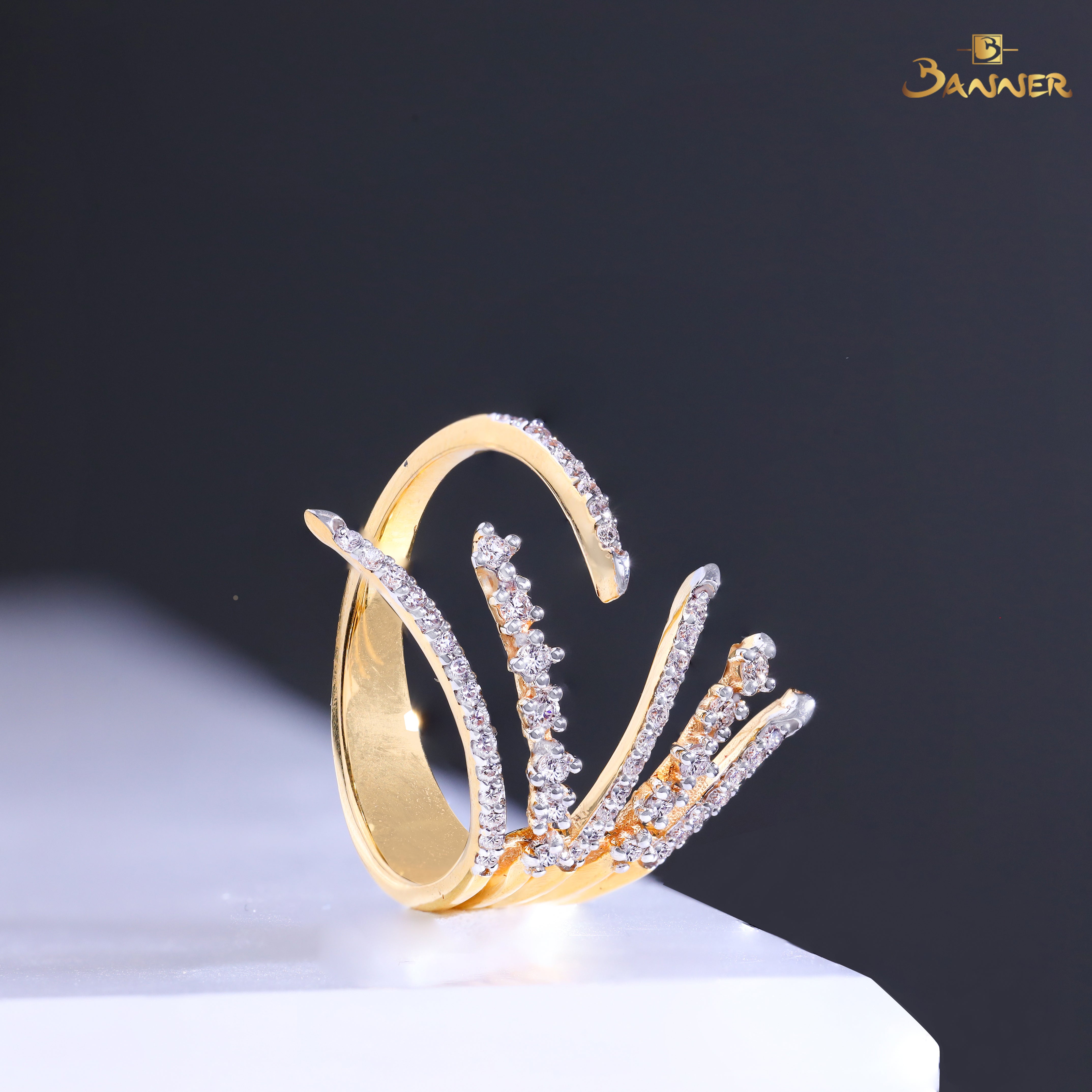 Diamond Radiant Flow Ring