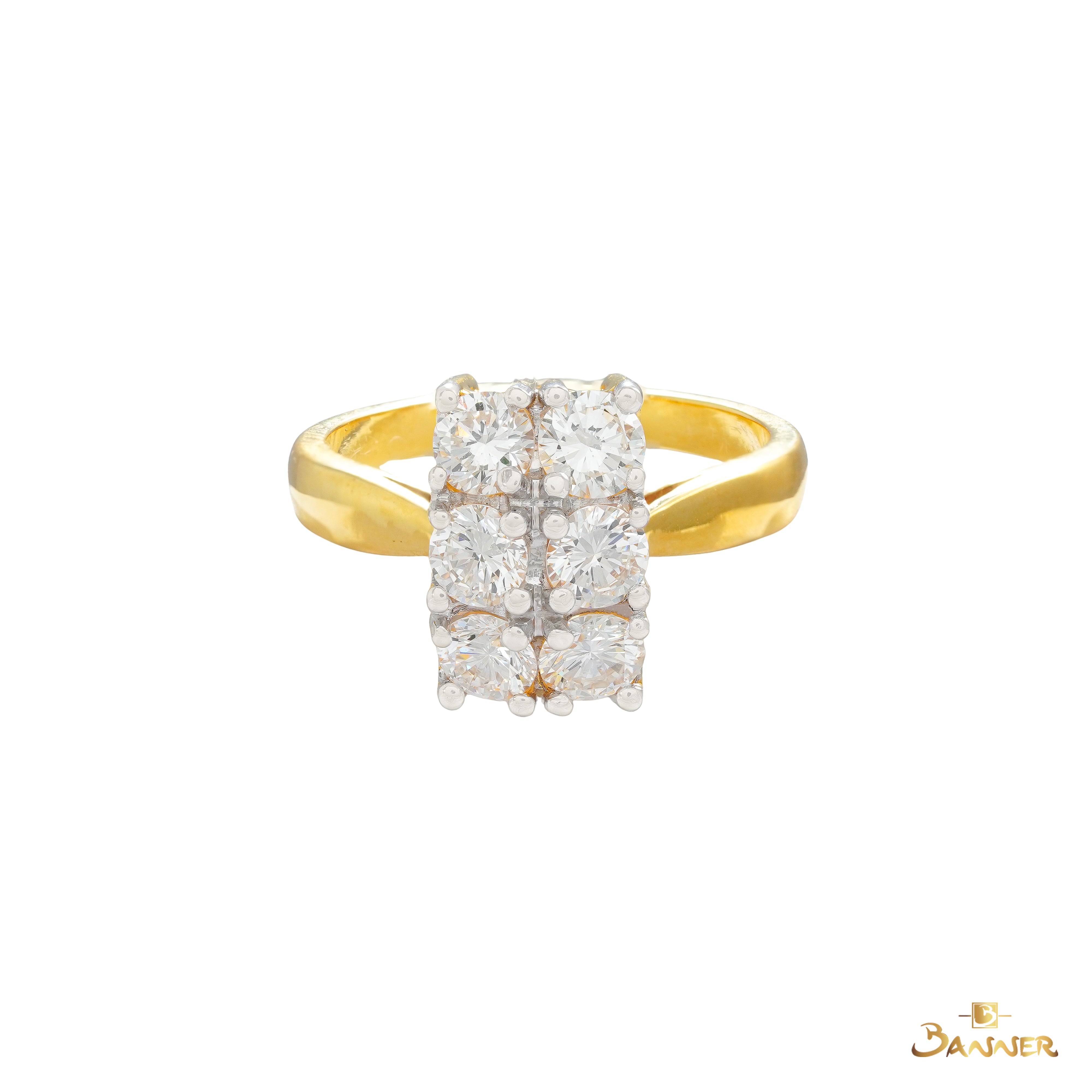 Diamond Pave Vertical Ring