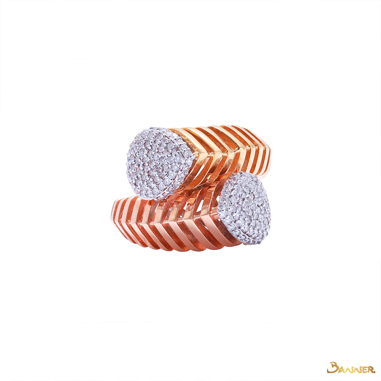 Diamond and Dual-Colored 18k Gold Ring