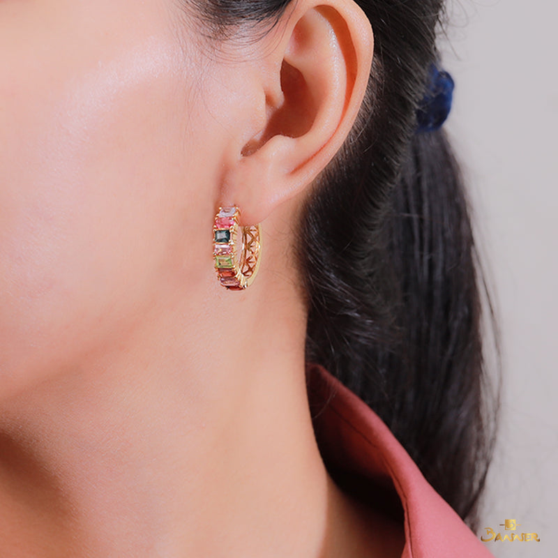 Multi-colored Spinel Earrings