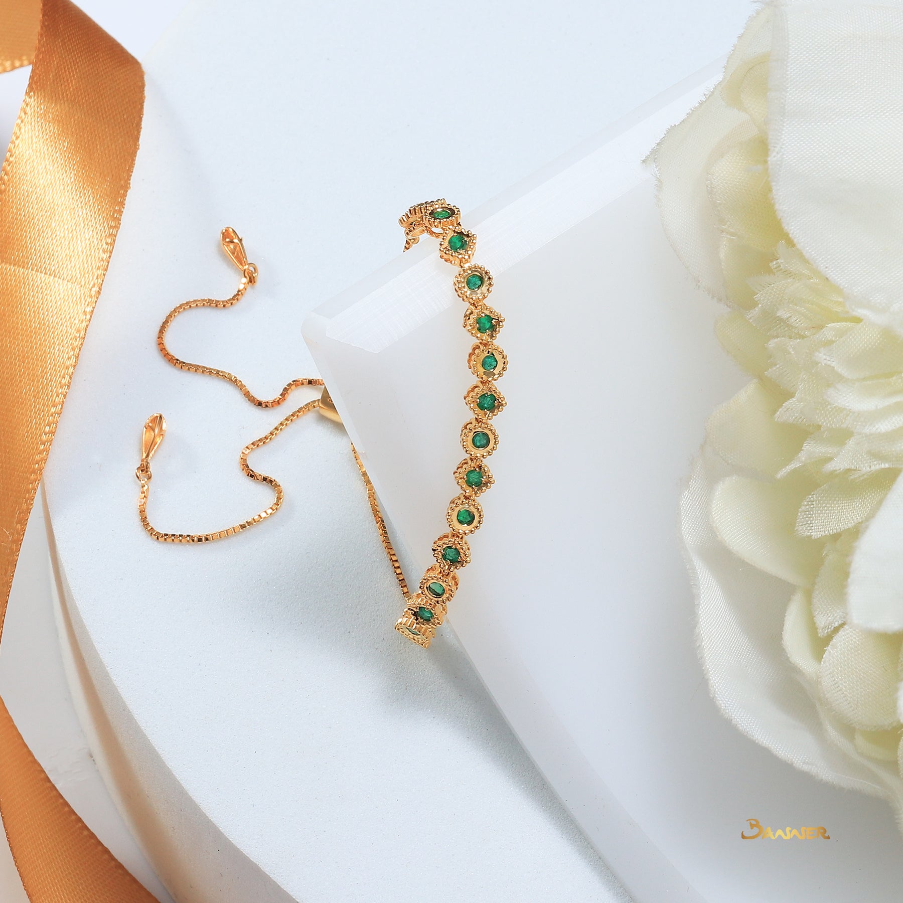 Emerald Adjustable Bracelet