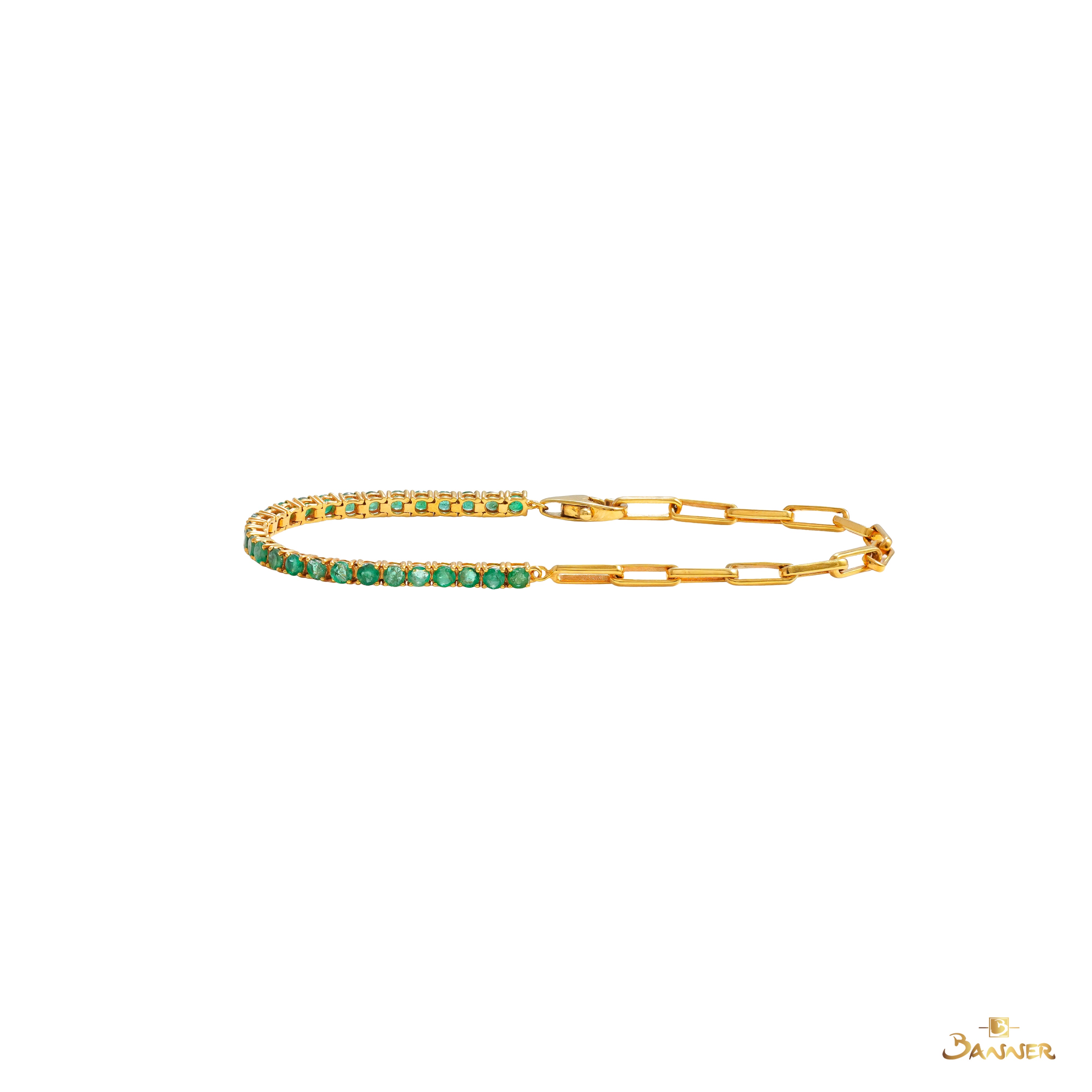 Emerald Half Link Bracelet