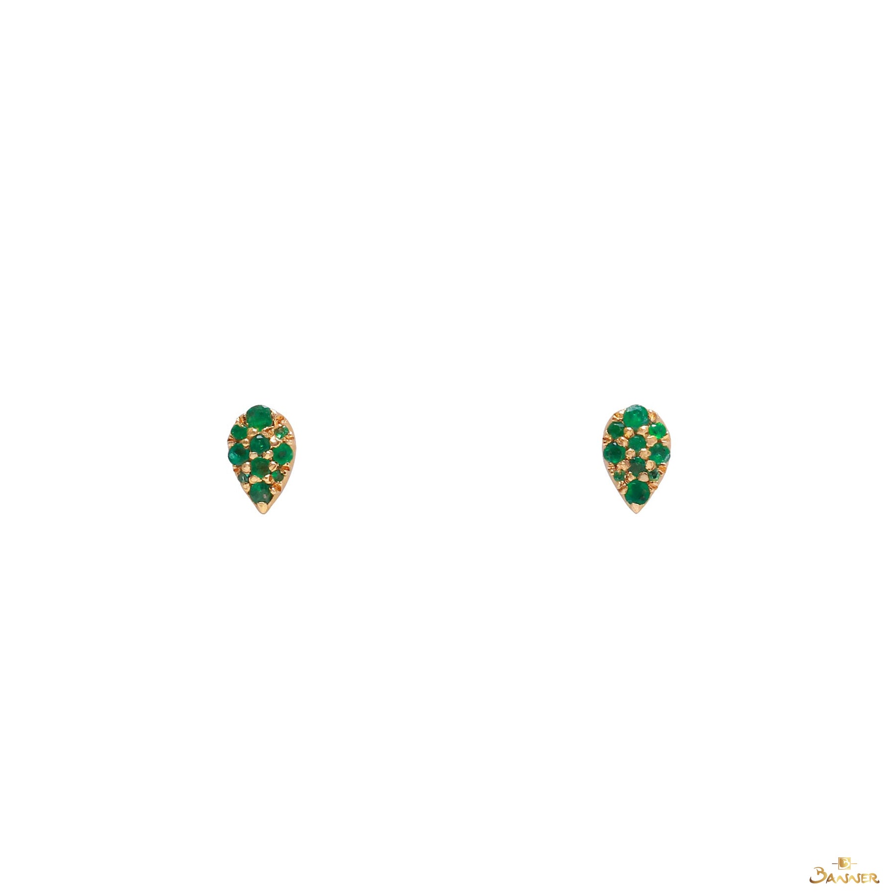 Emerald and Diamond 3-way Rain-drop Earrings