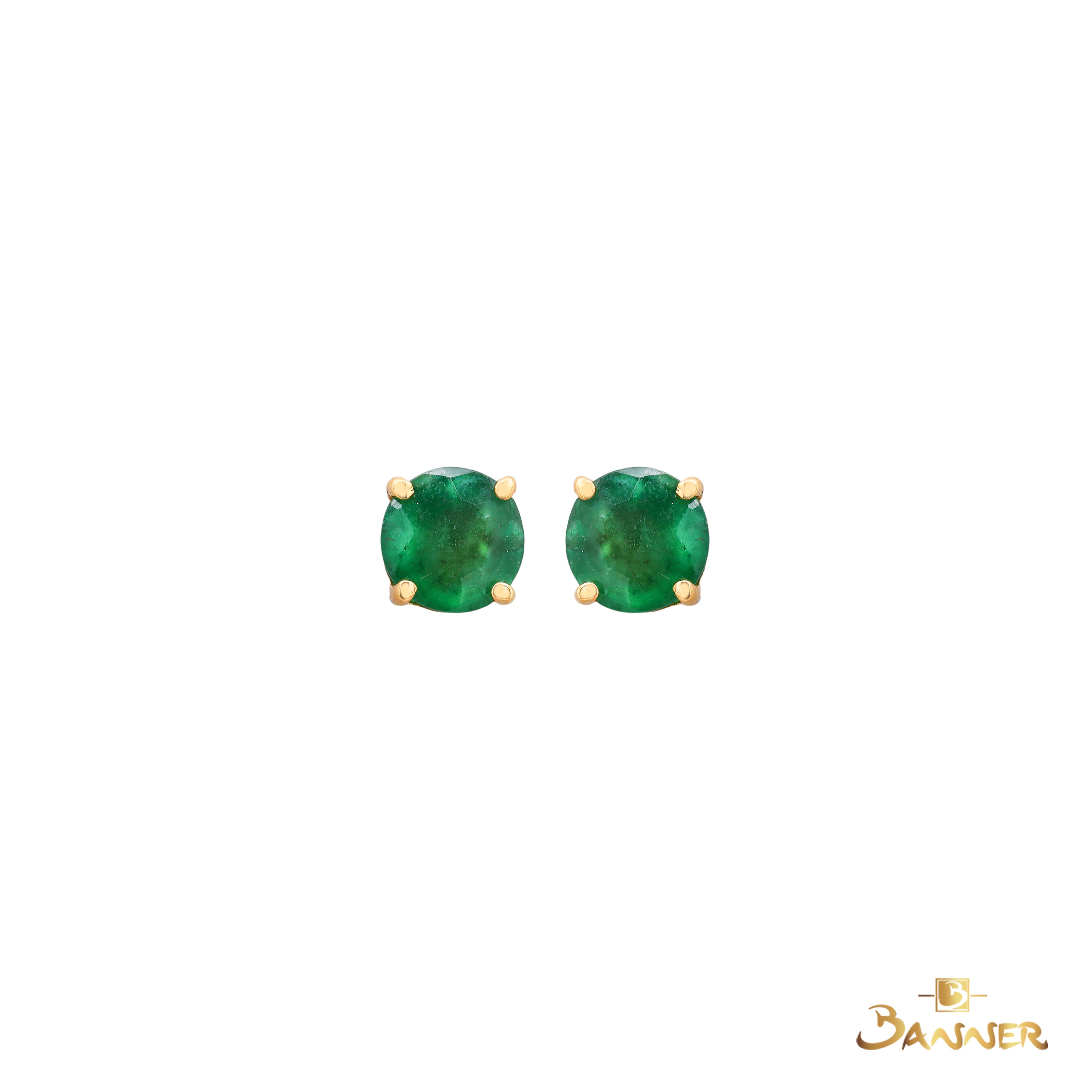 Emerald Solitaire Earrings