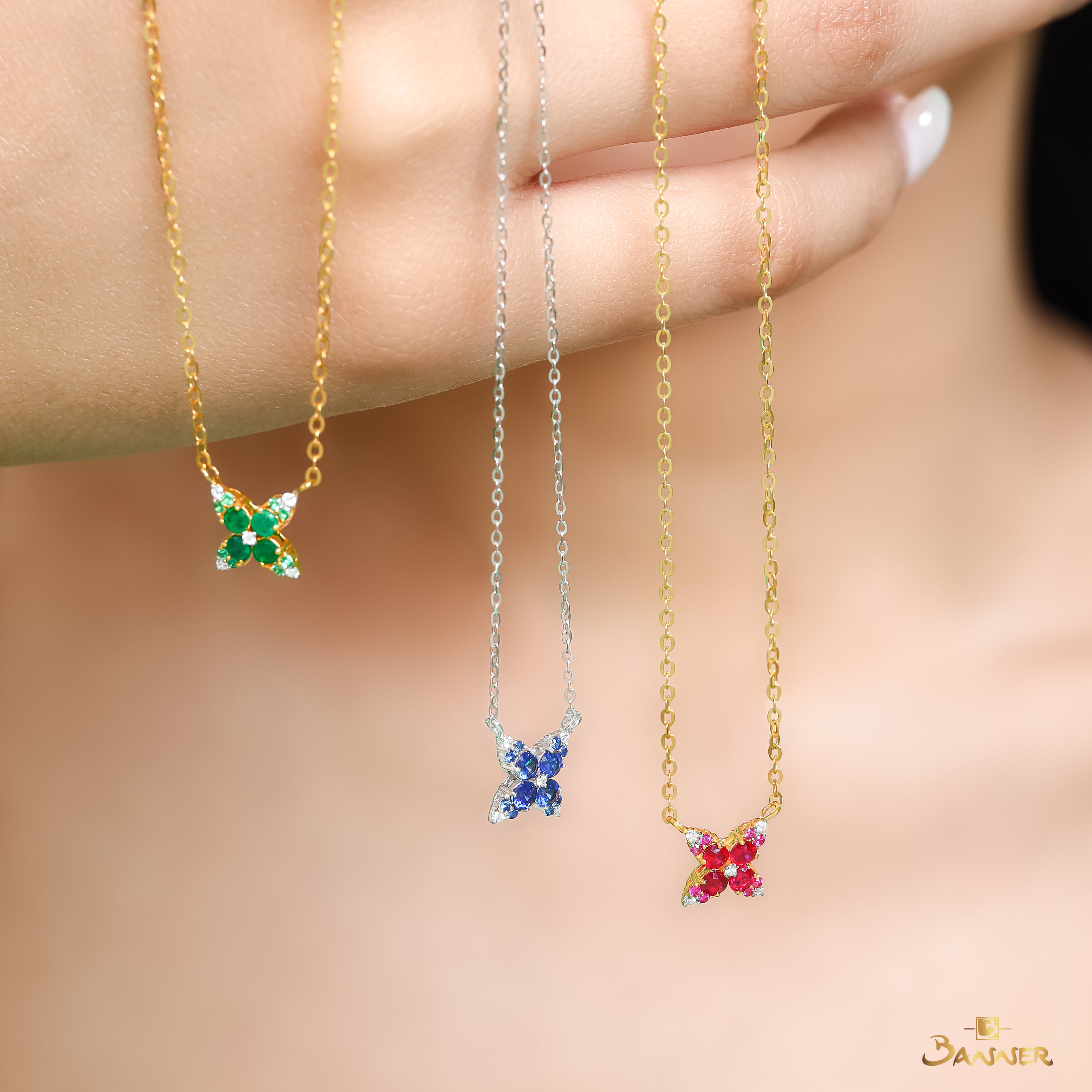 Emerald and Diamond Monarch Necklace