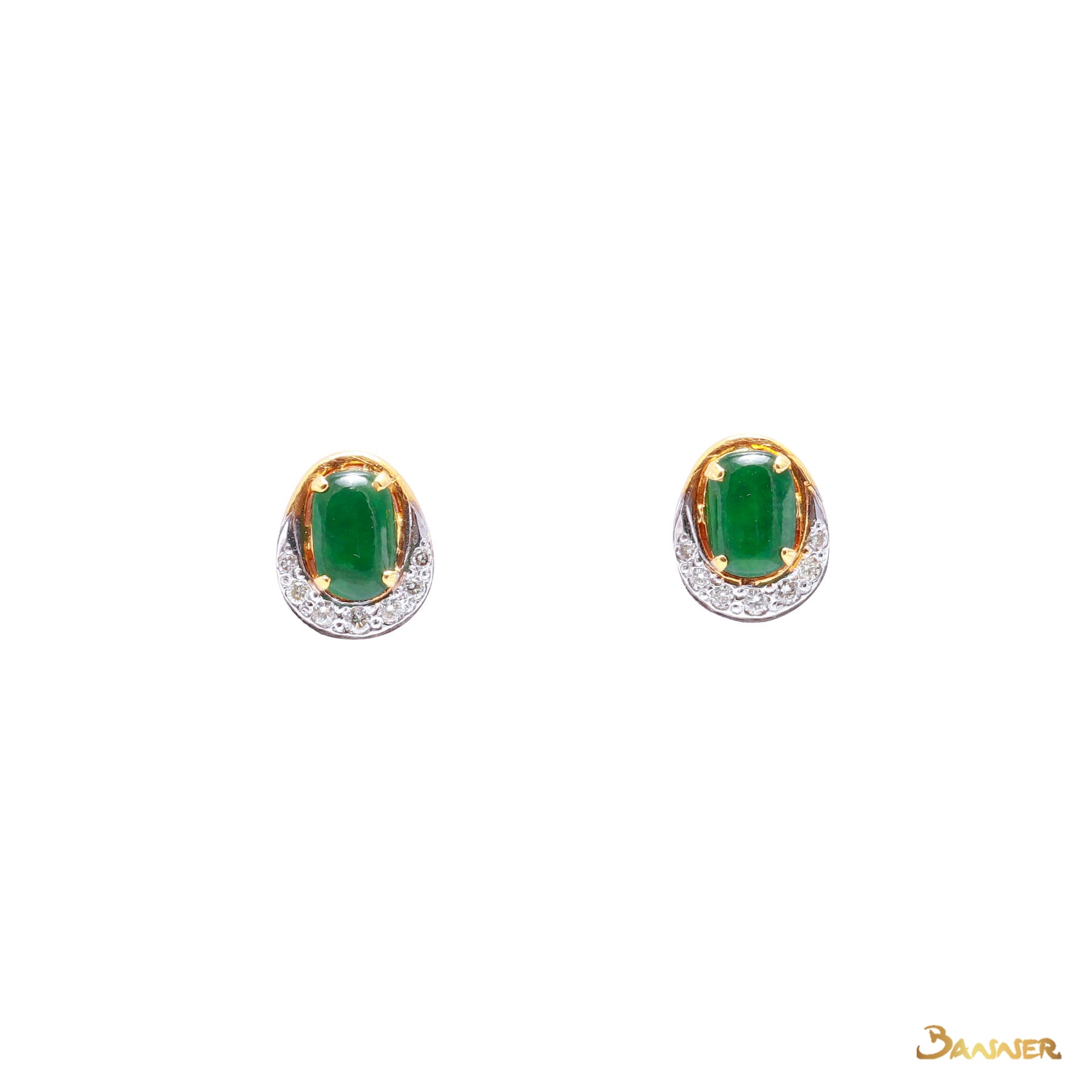 Jade and Diamond Earrings