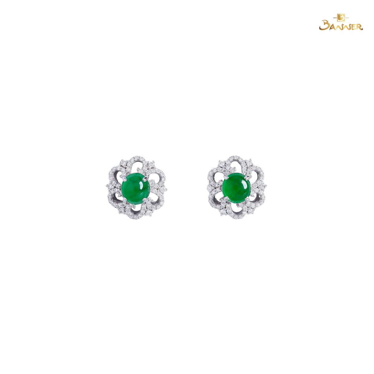 Jade and Diamond Kanote Earrings