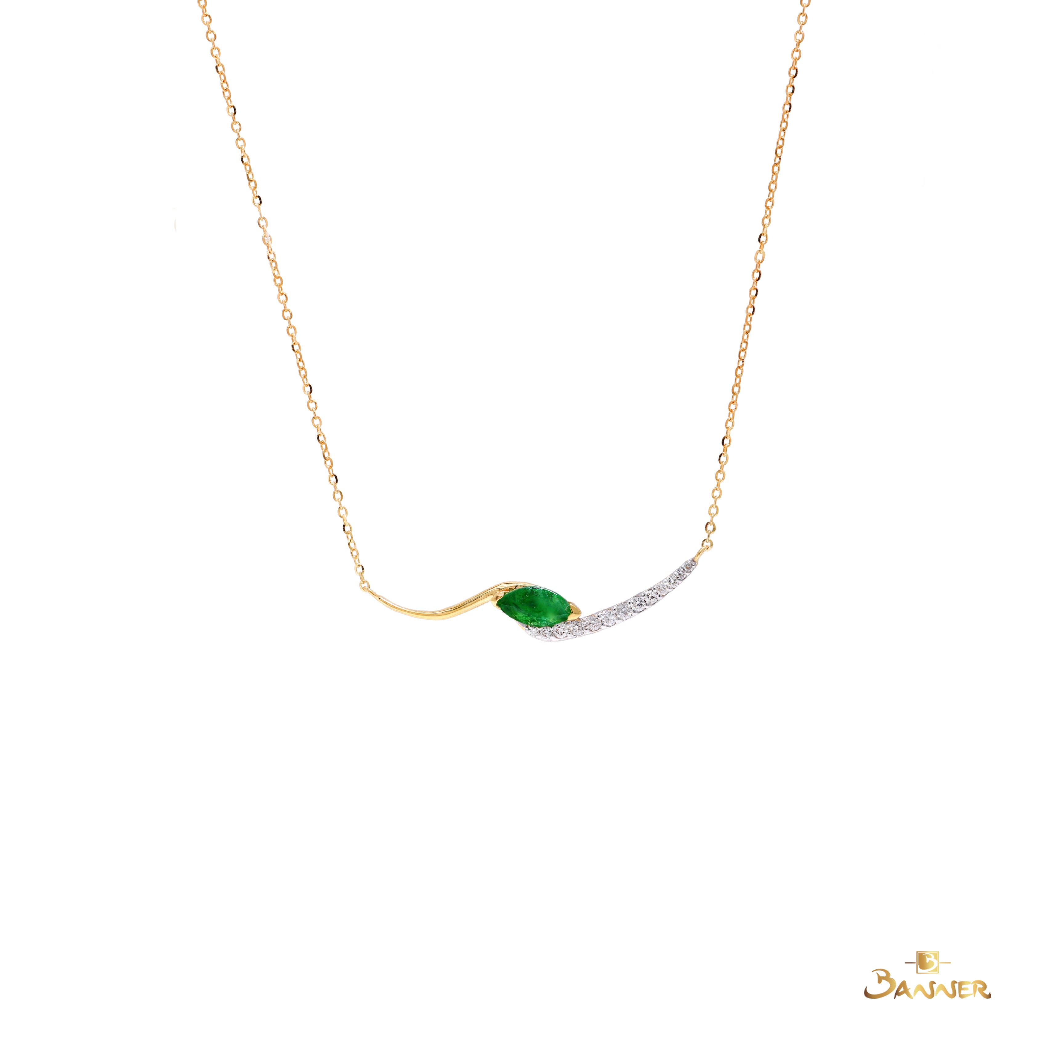 Jade and Diamond Gaze Necklace