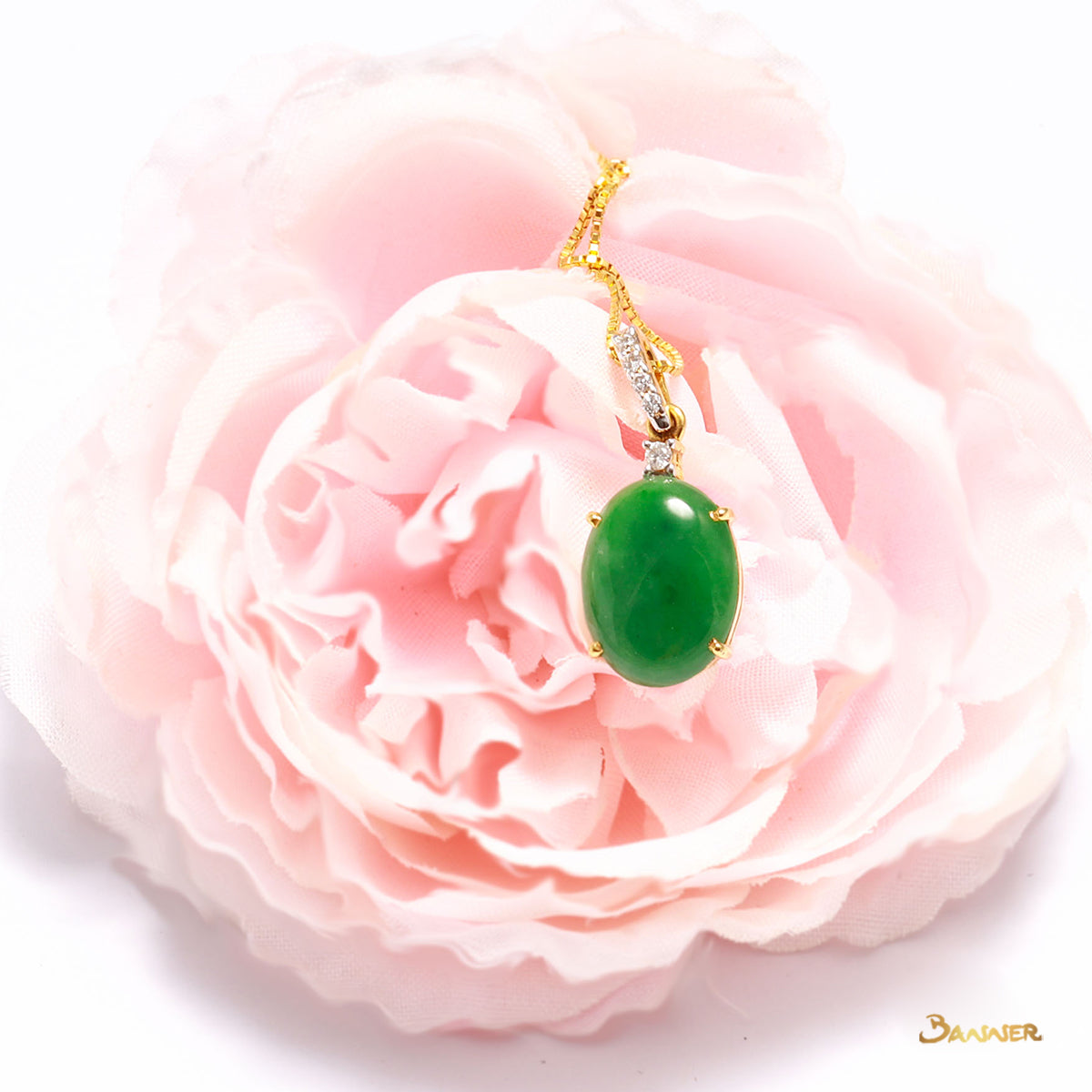 Jade and Diamond Pendant