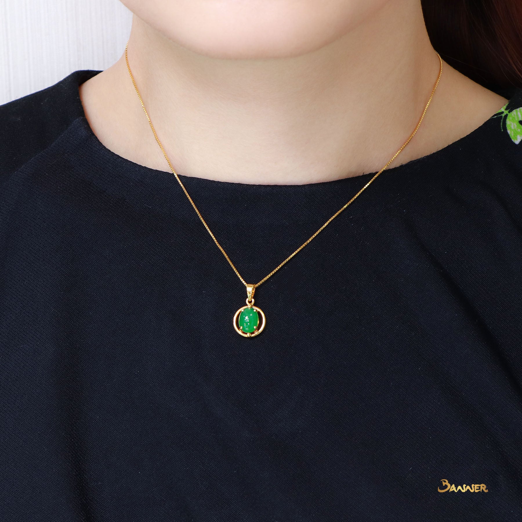 Jade and Diamond Pendant