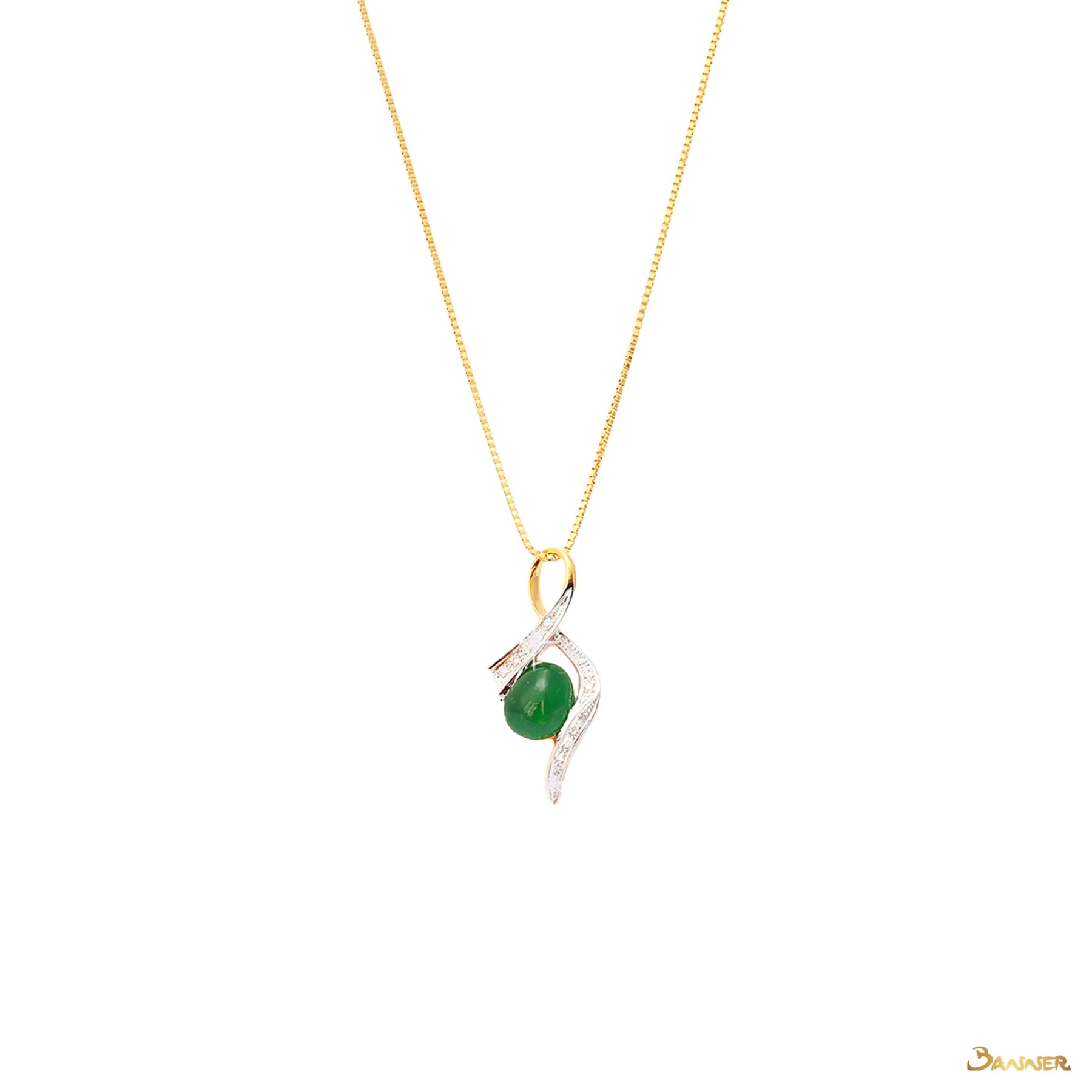 Jade and Diamond Pendant