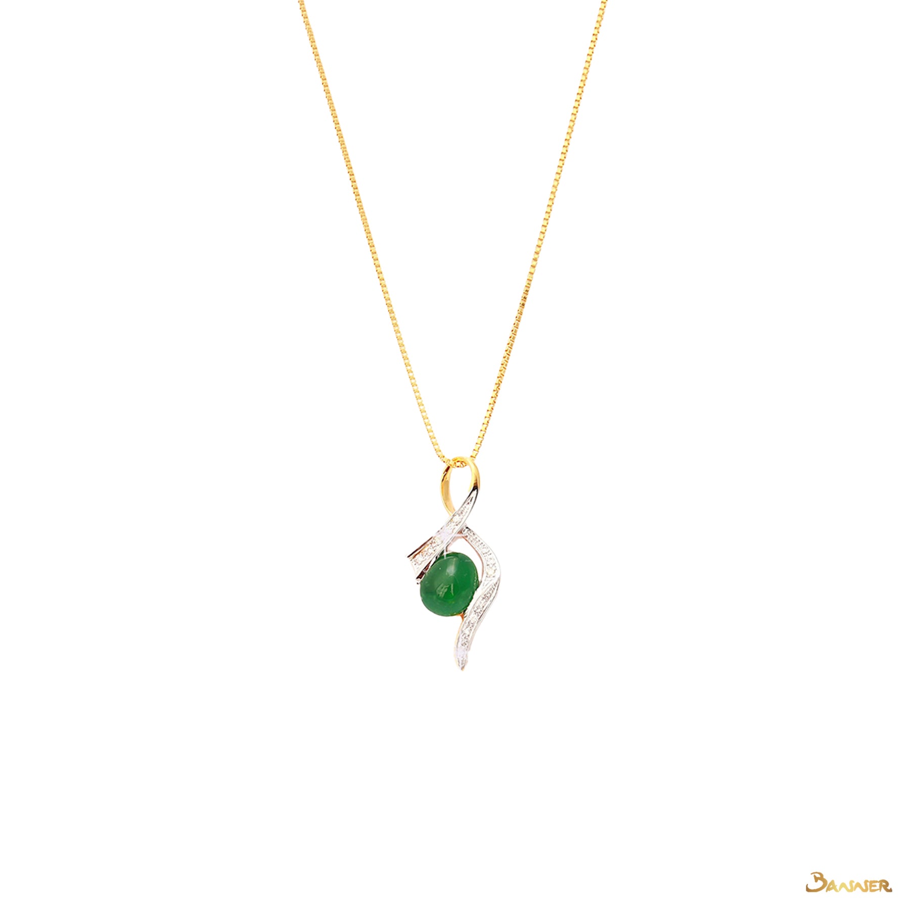 Jade and Diamond Pendant