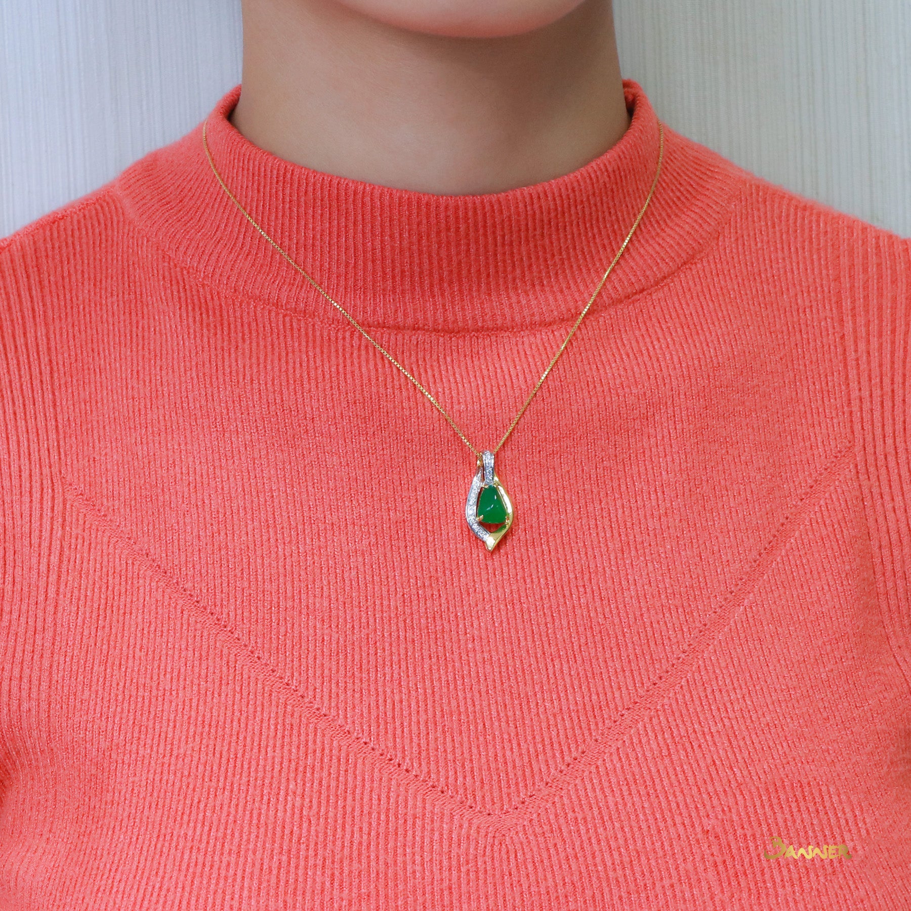 Jade and Diamond Pendant