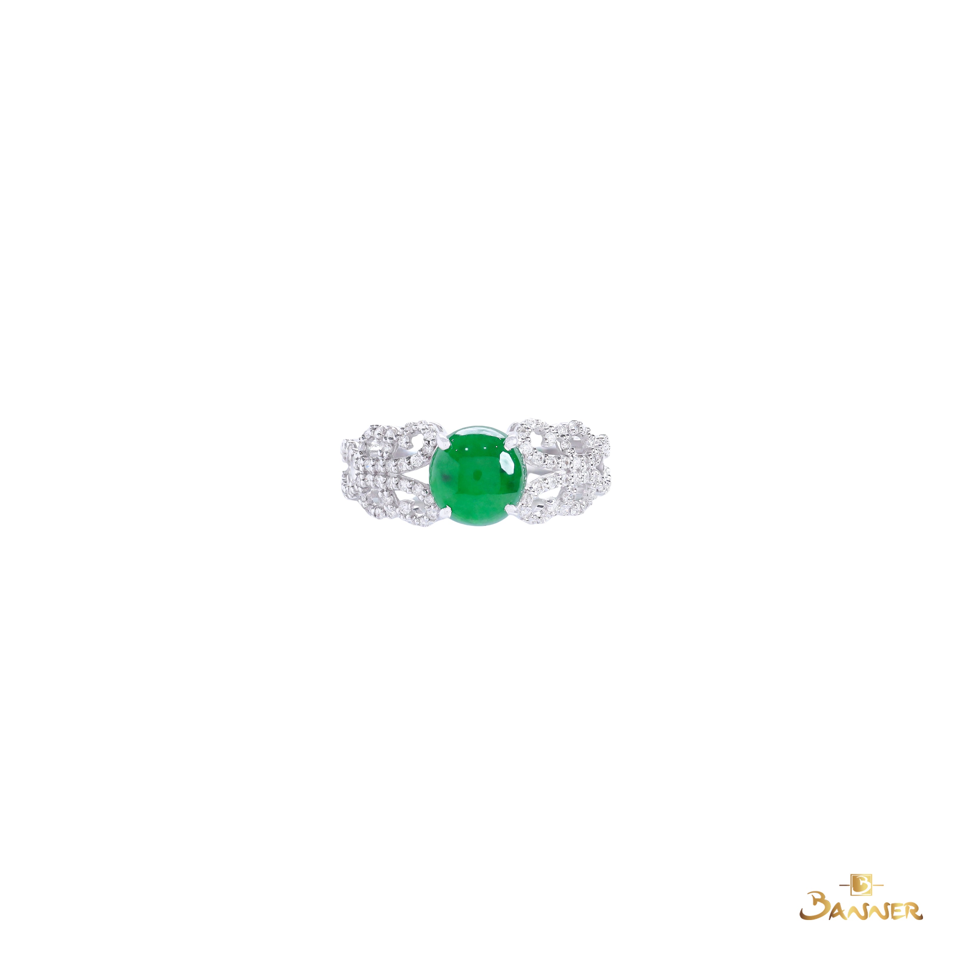 Jade and Diamond Kanote Ring