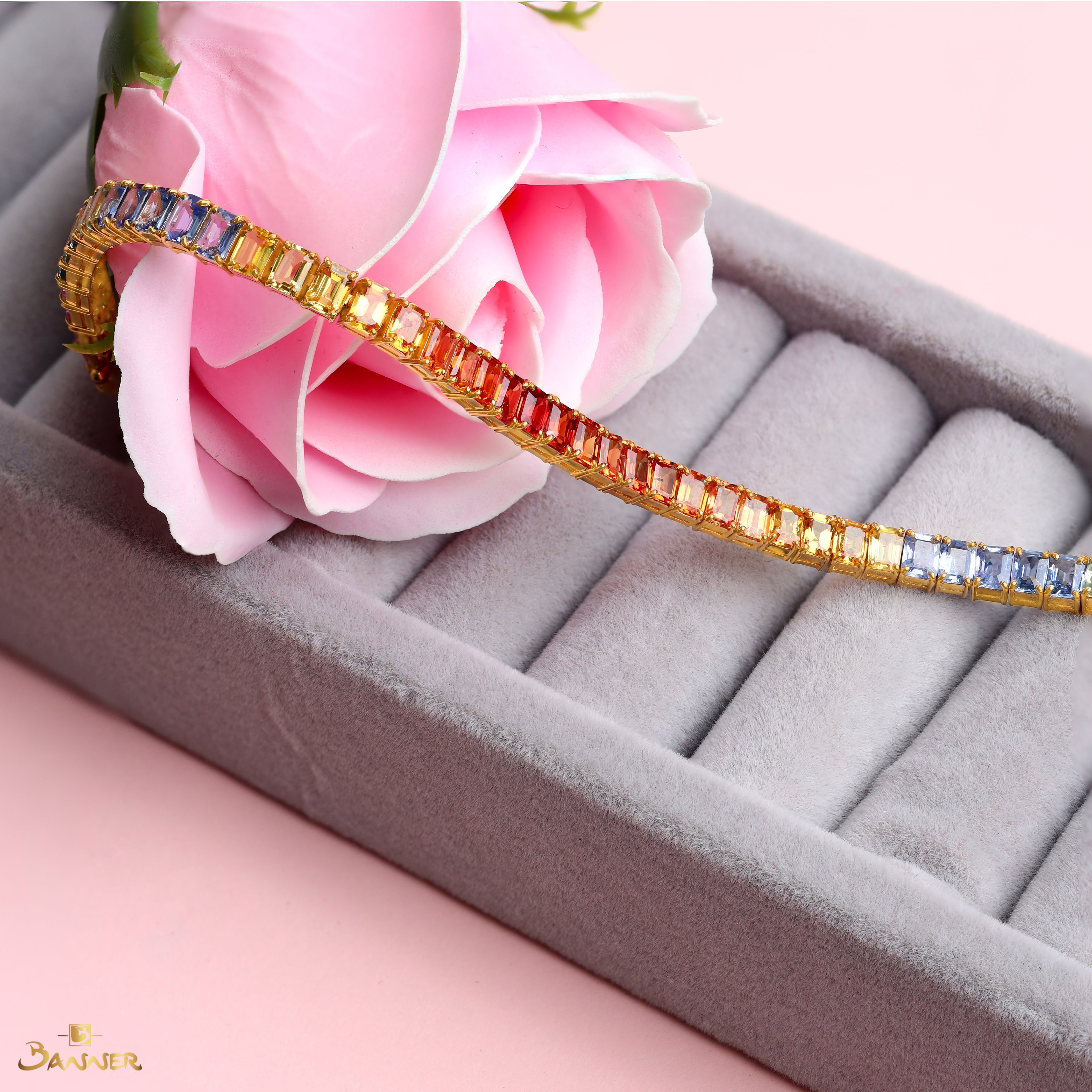 Multi-colored Sapphire Bracelet