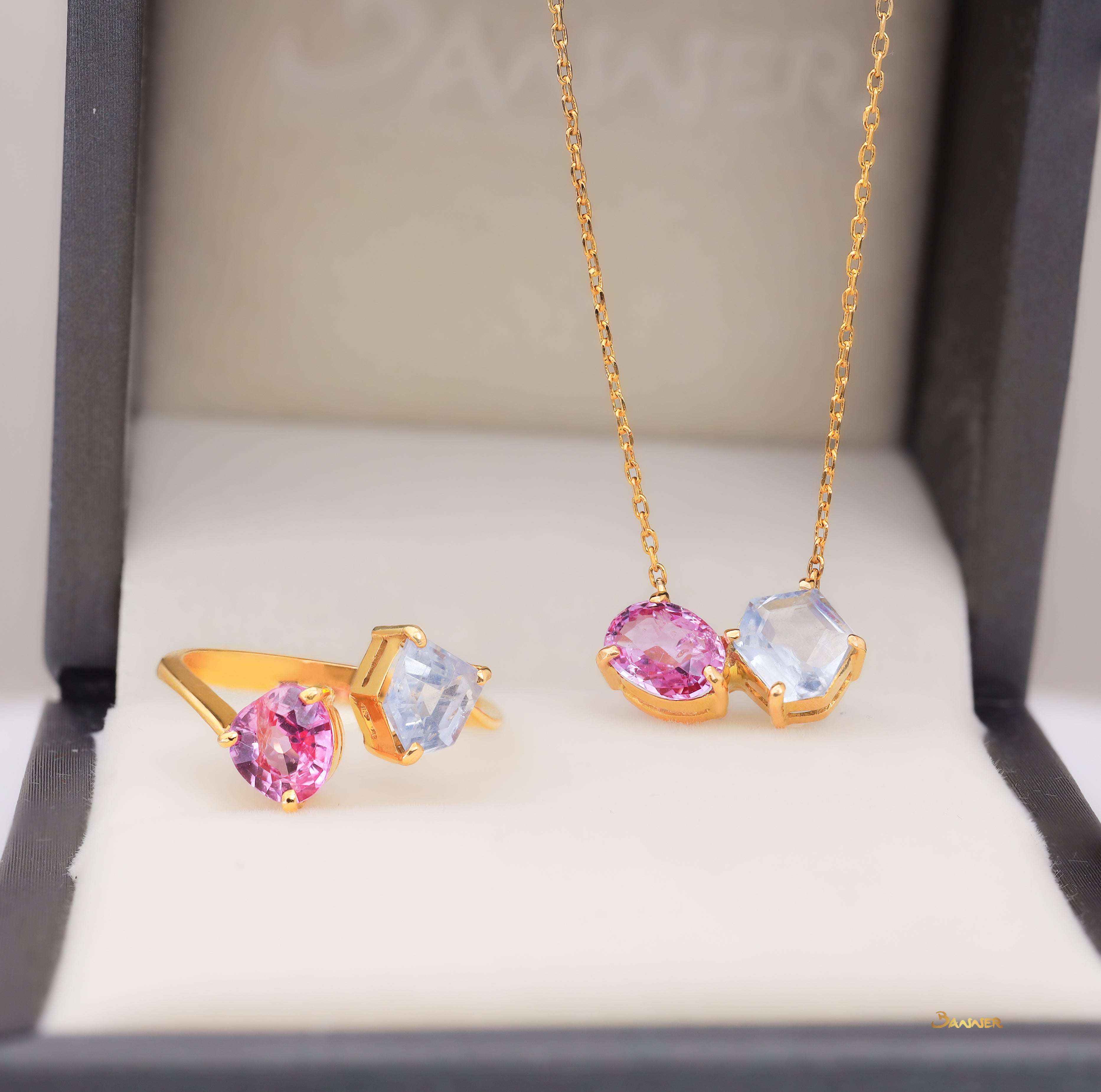 Toi - Et - Moi Multi Colored Sapphire Set
